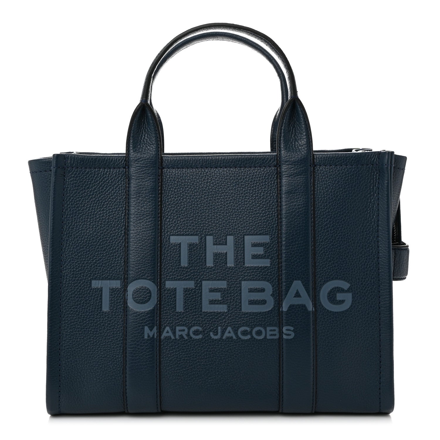 Grained Calfskin Medium The Tote Bag Blue Sea