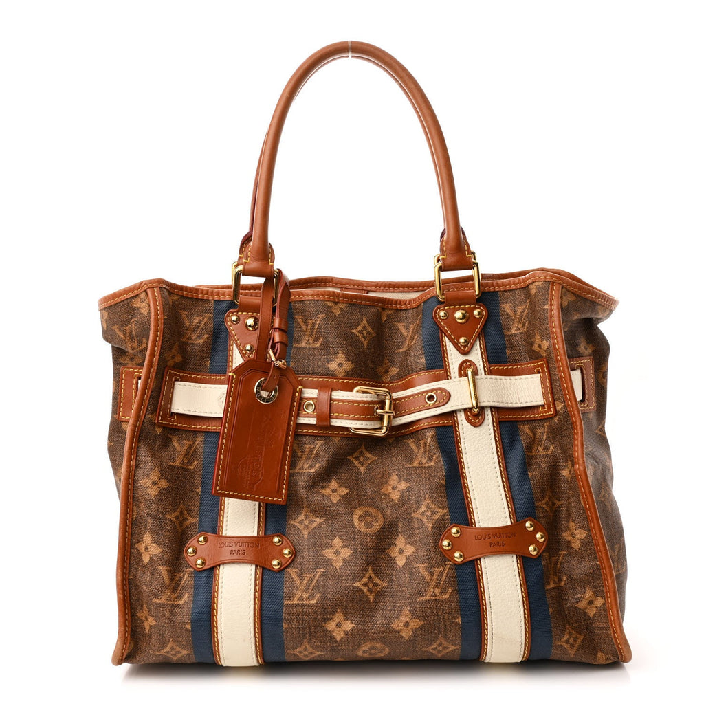 Monogram Rayures Tisse Sac GM Blue