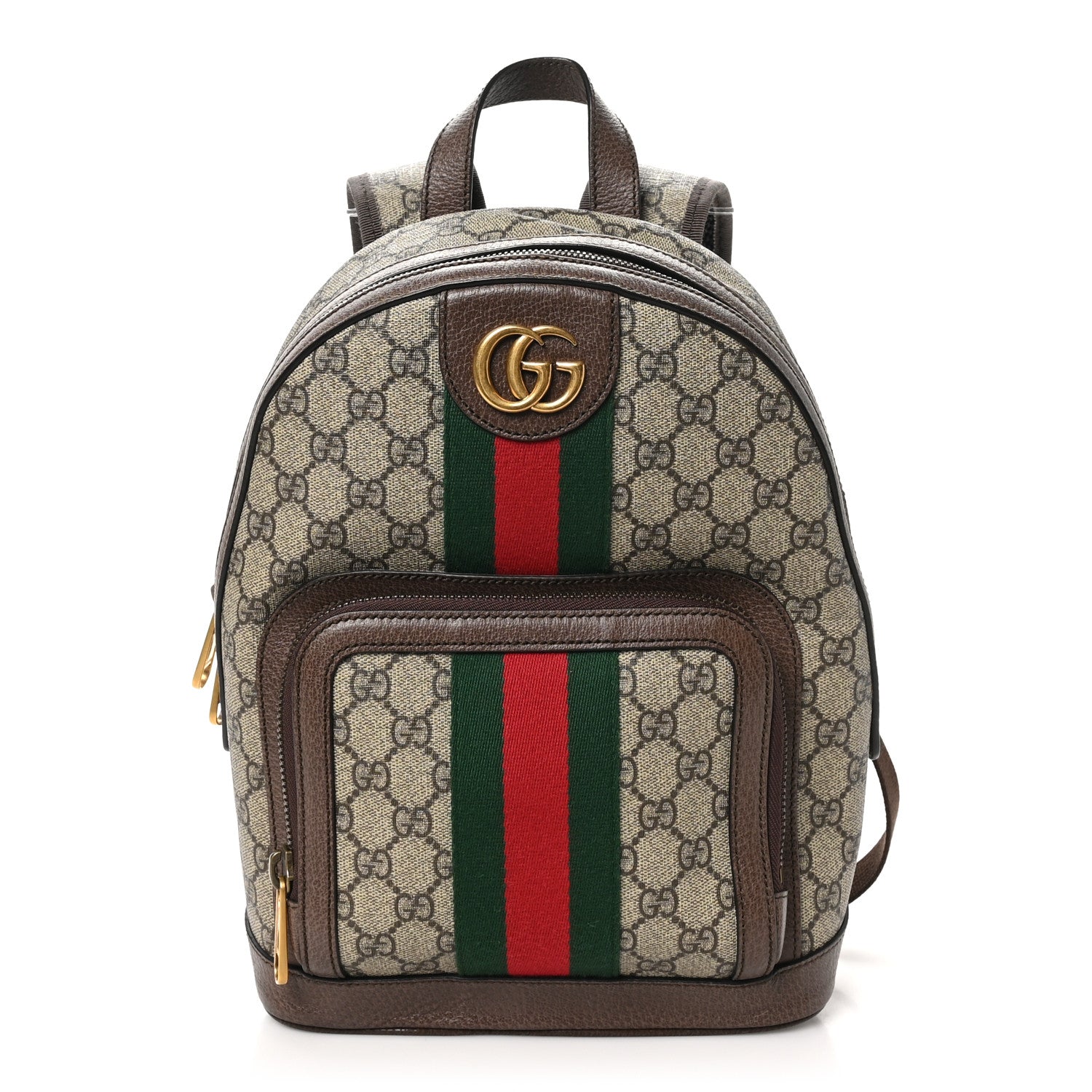 GG Supreme Monogram Calfskin Web Small Ophidia Day BackpacK Beige Ebony New Acero