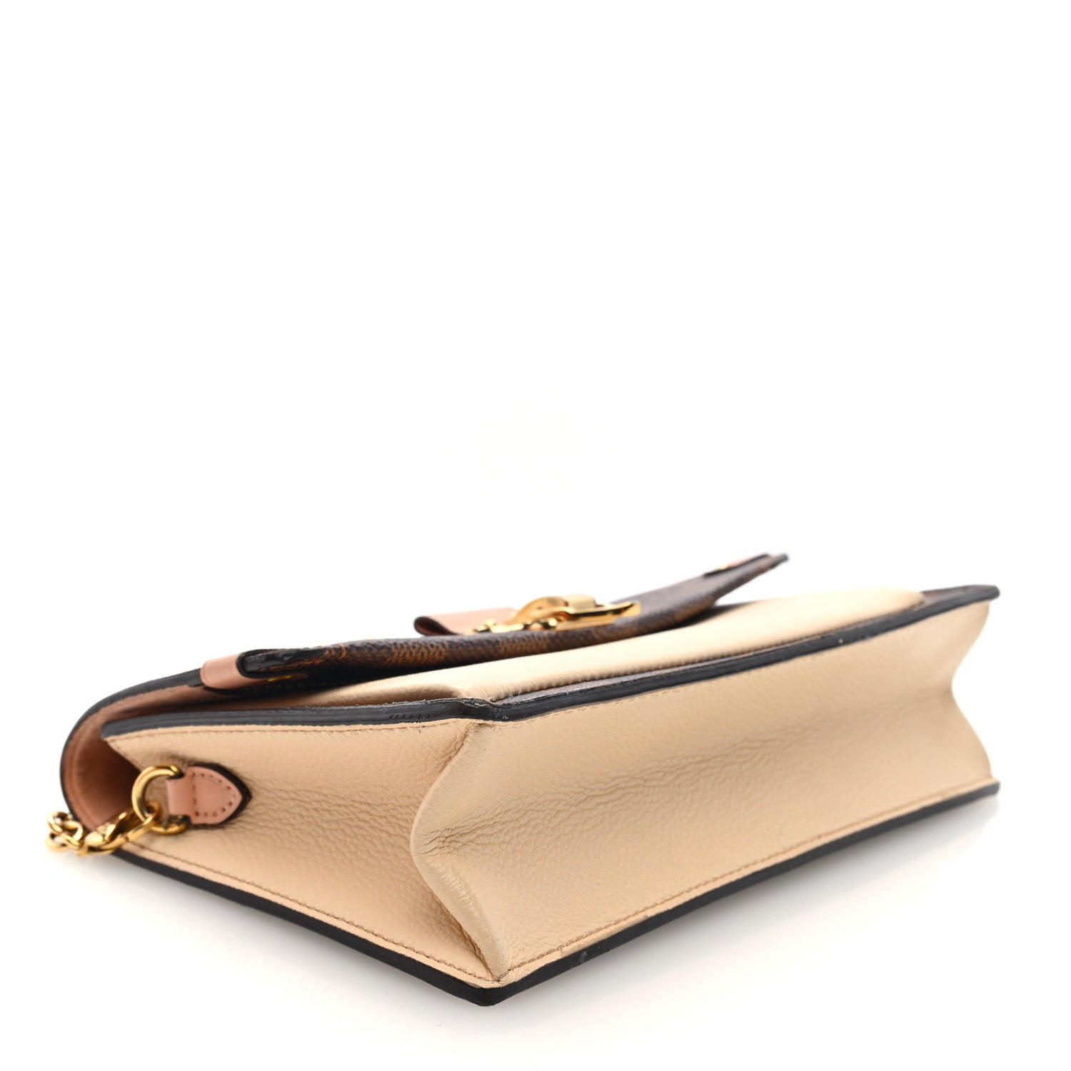 Damier Ebene Vavin Chain Wallet Creme