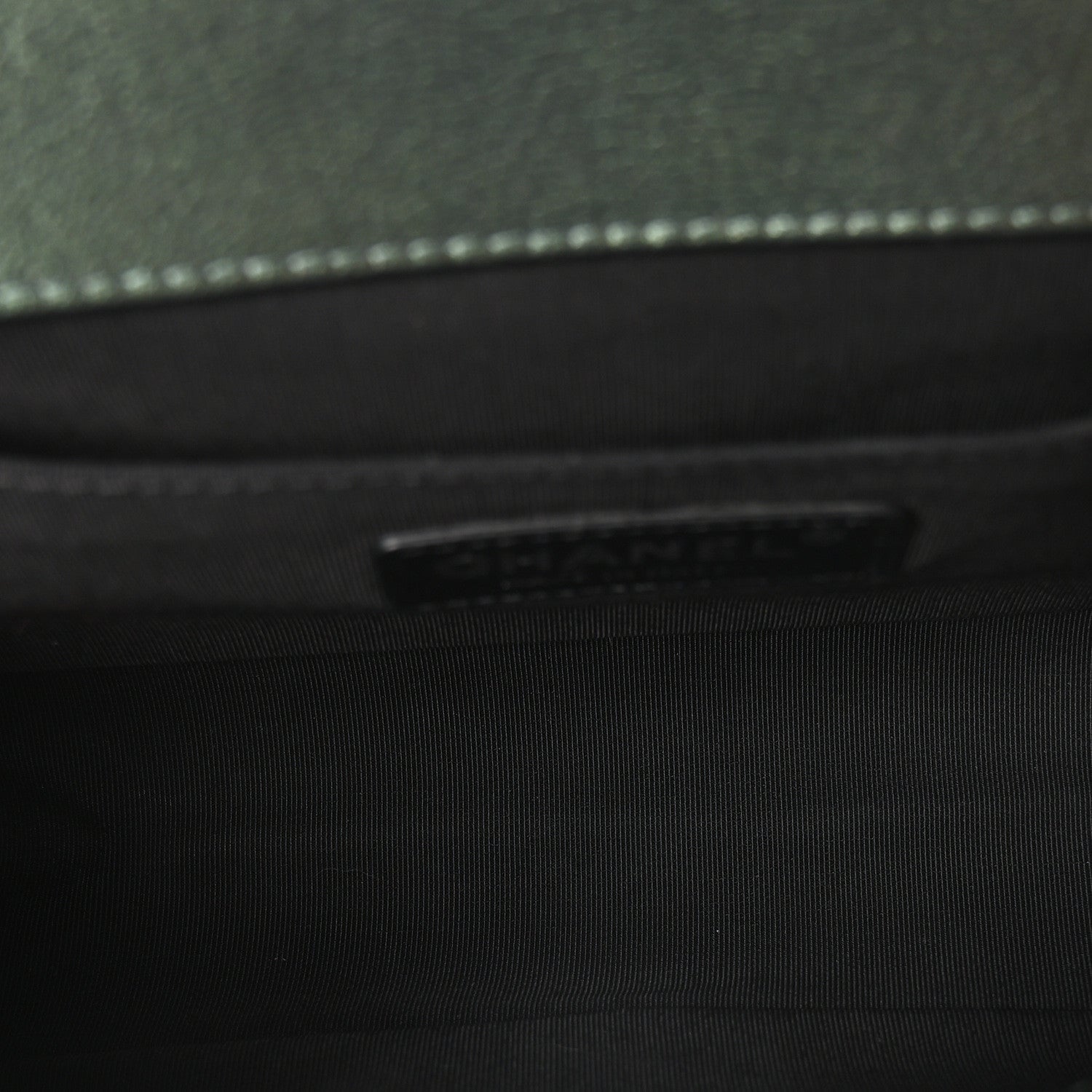 Iridescent Goatskin Quilted Medium Boy Flap Green
