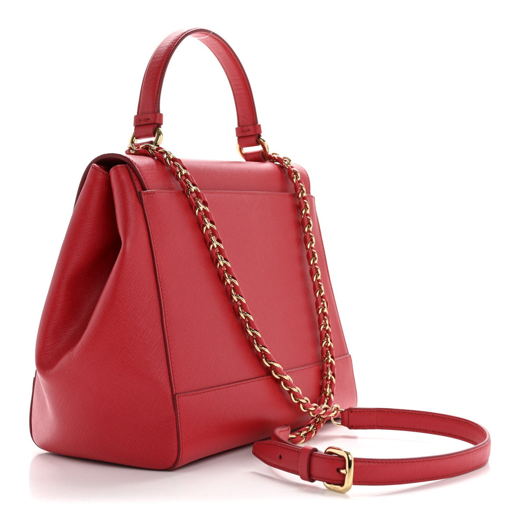 Printed Calfskin Carrie O Chain Shoulder Bag Pamplona