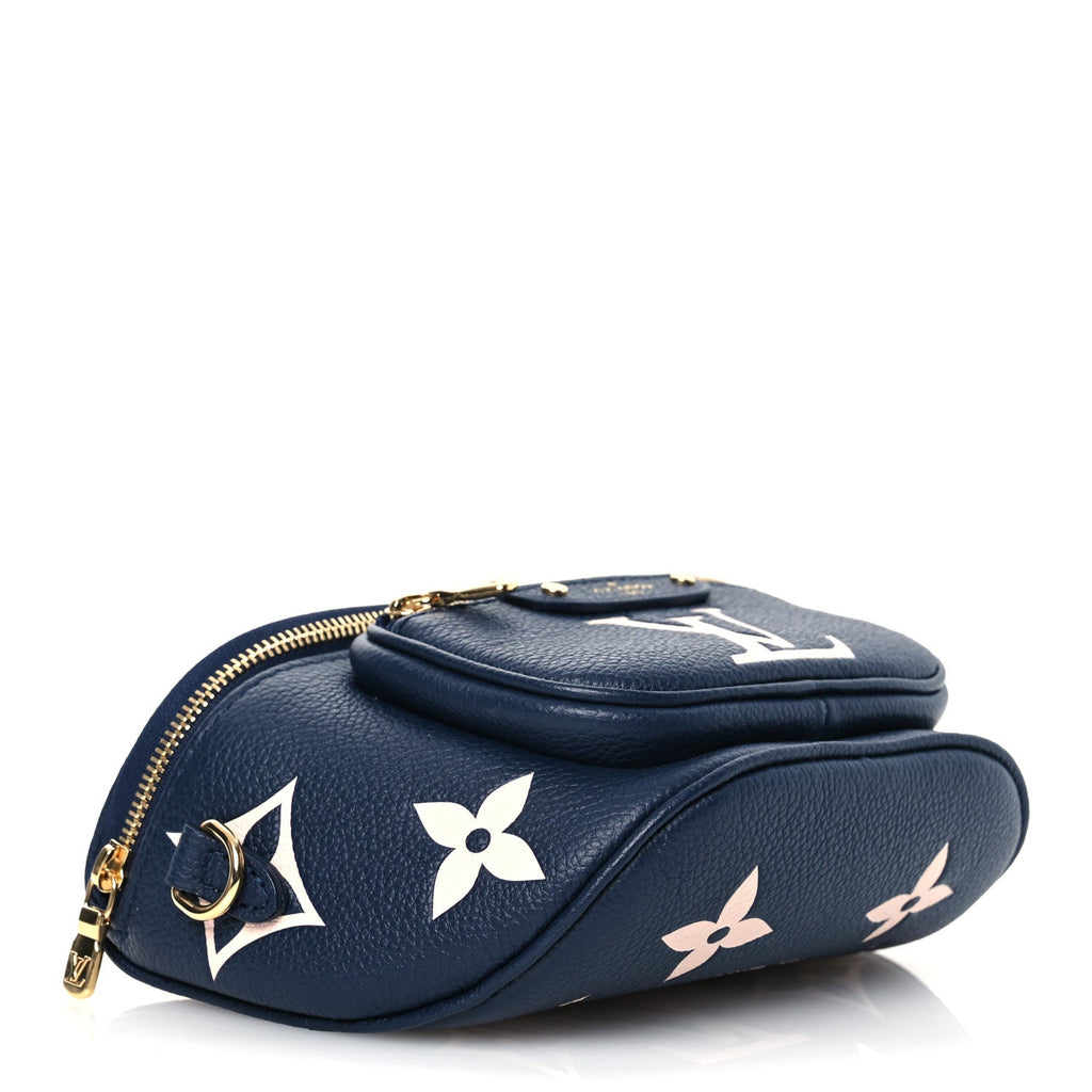Empreinte Monogram Giant Mini By The Pool Bumbag Navy Creme