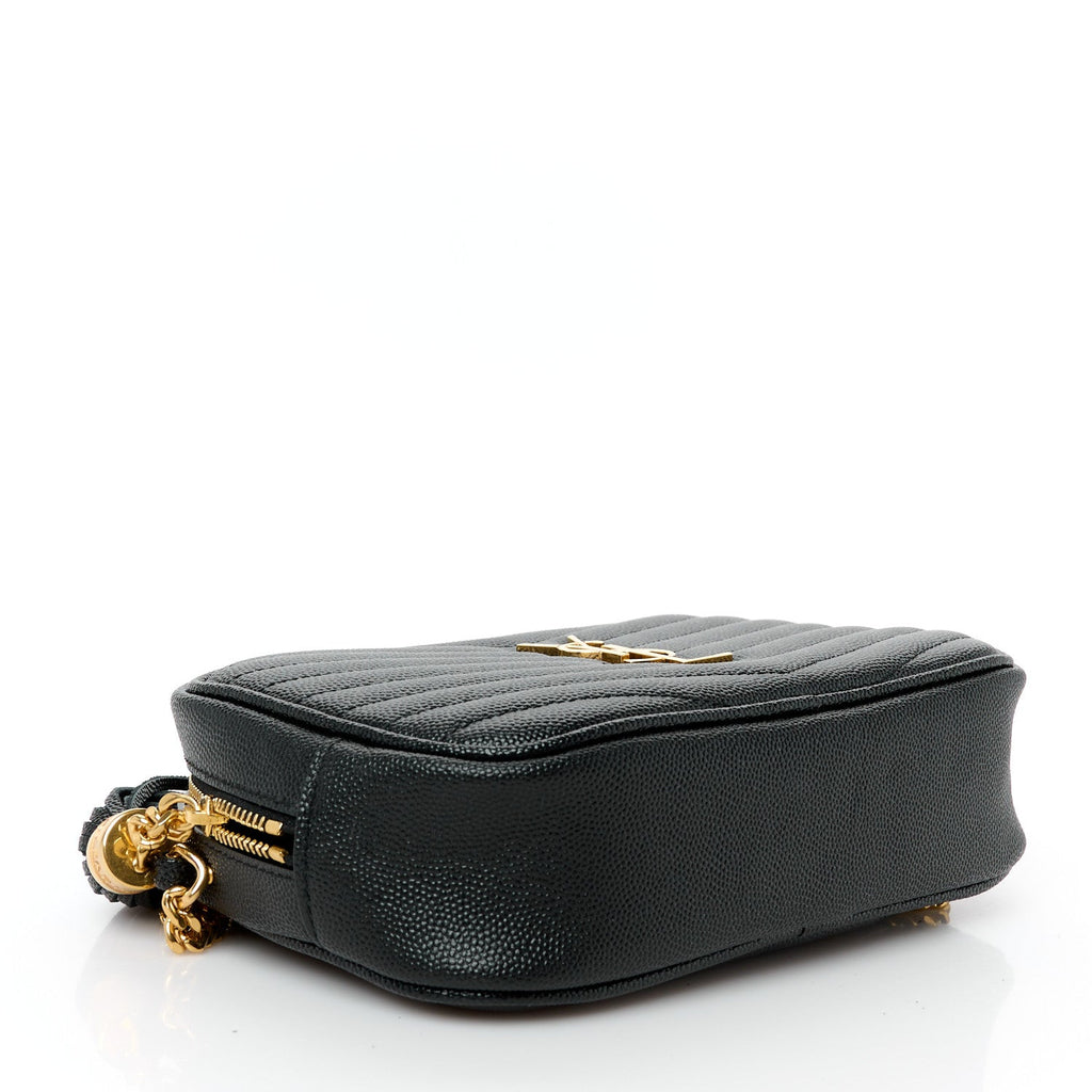 Grain De Poudre Matelasse Monogram Mini Lou Camera Bag Black