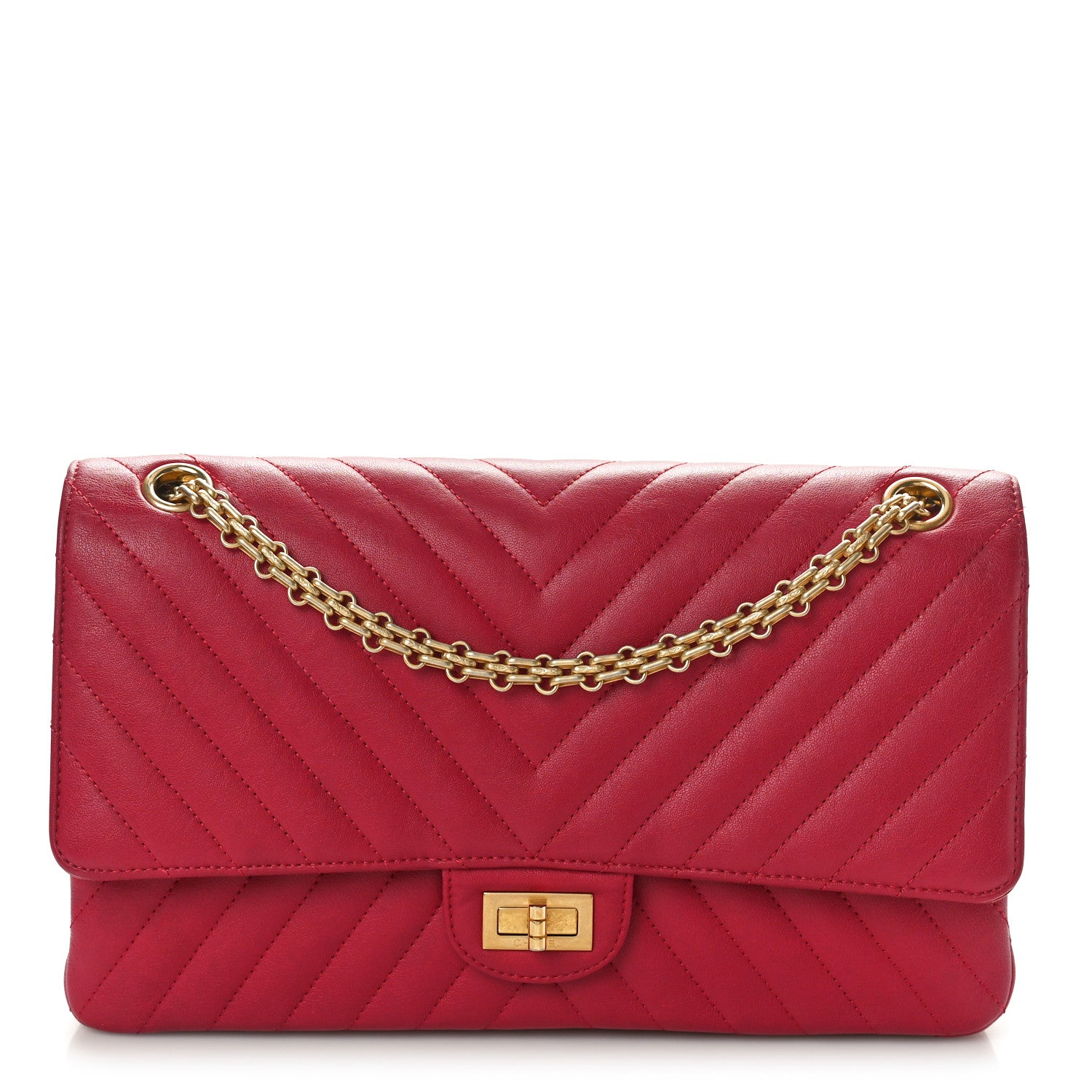 Sheepskin Chevron Quilted 2.55 Reissue 226 Flap Dark Pink