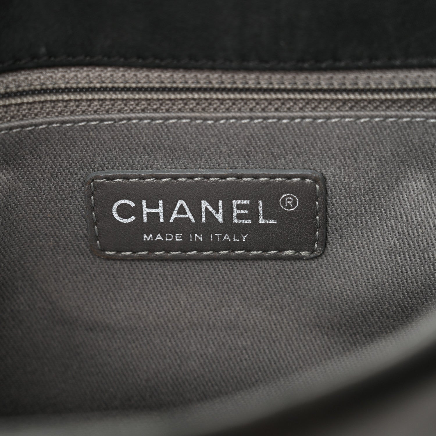 Iridescent Calfskin Glint Flap Black