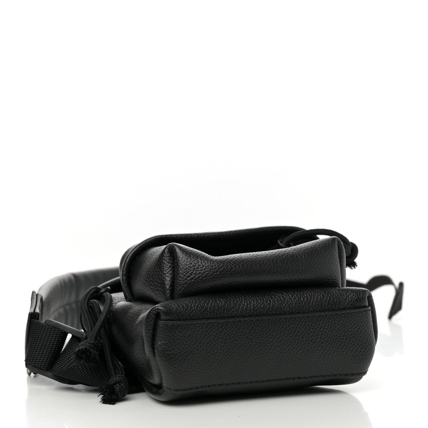 Grained Calfskin Mini Explorer Crossbody Backpack Black