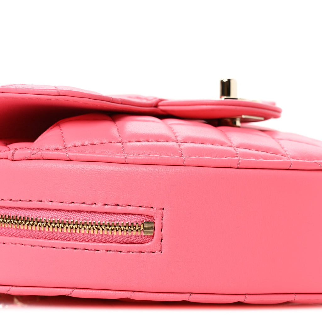 Lambskin Quilted CC In Love Heart Bag Pink