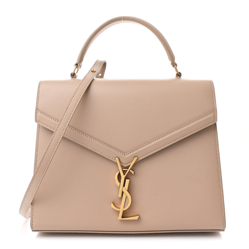 Grain de Poudre Medium Classic Monogram Cassandra Top Handle Dark Beige
