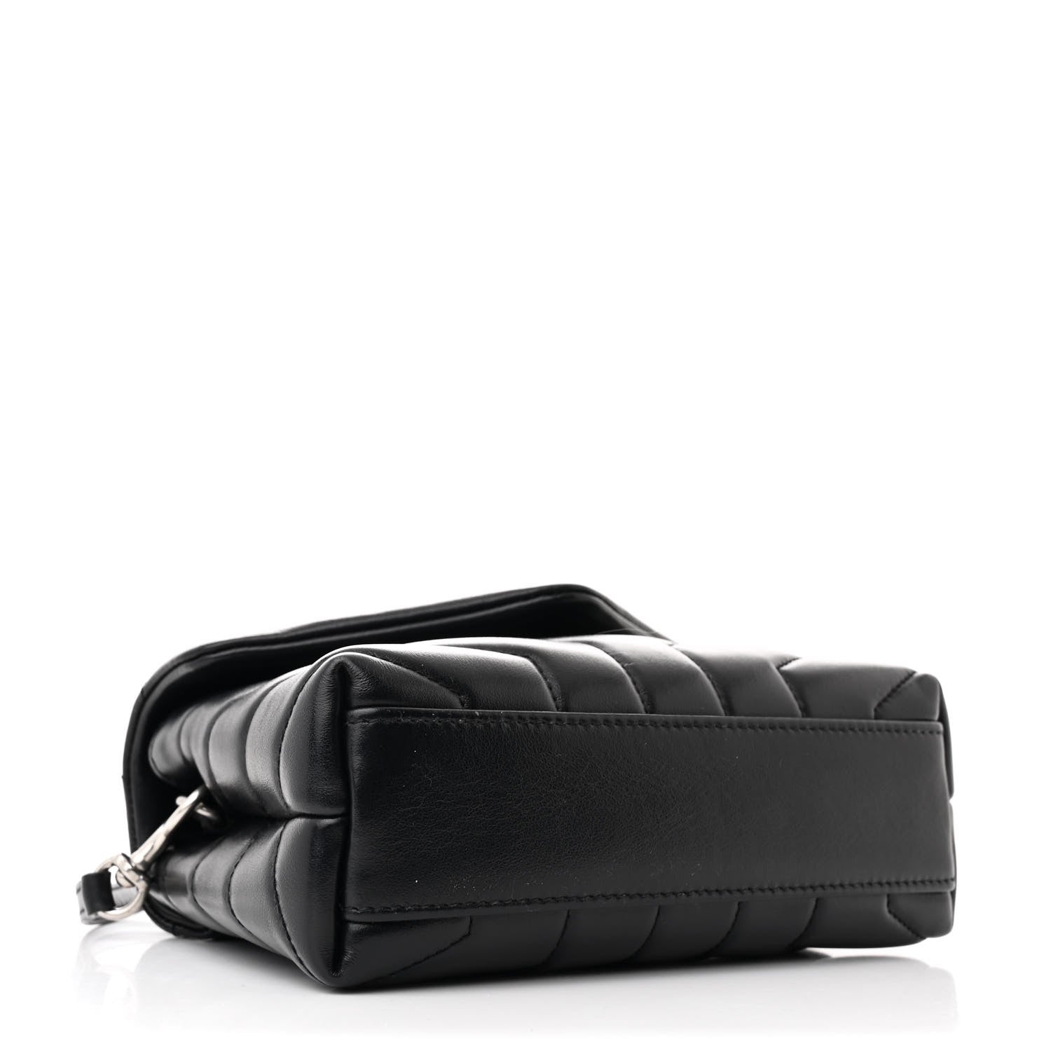 Calfskin Y Quilted Monogram Toy Loulou Crossbody Bag Black