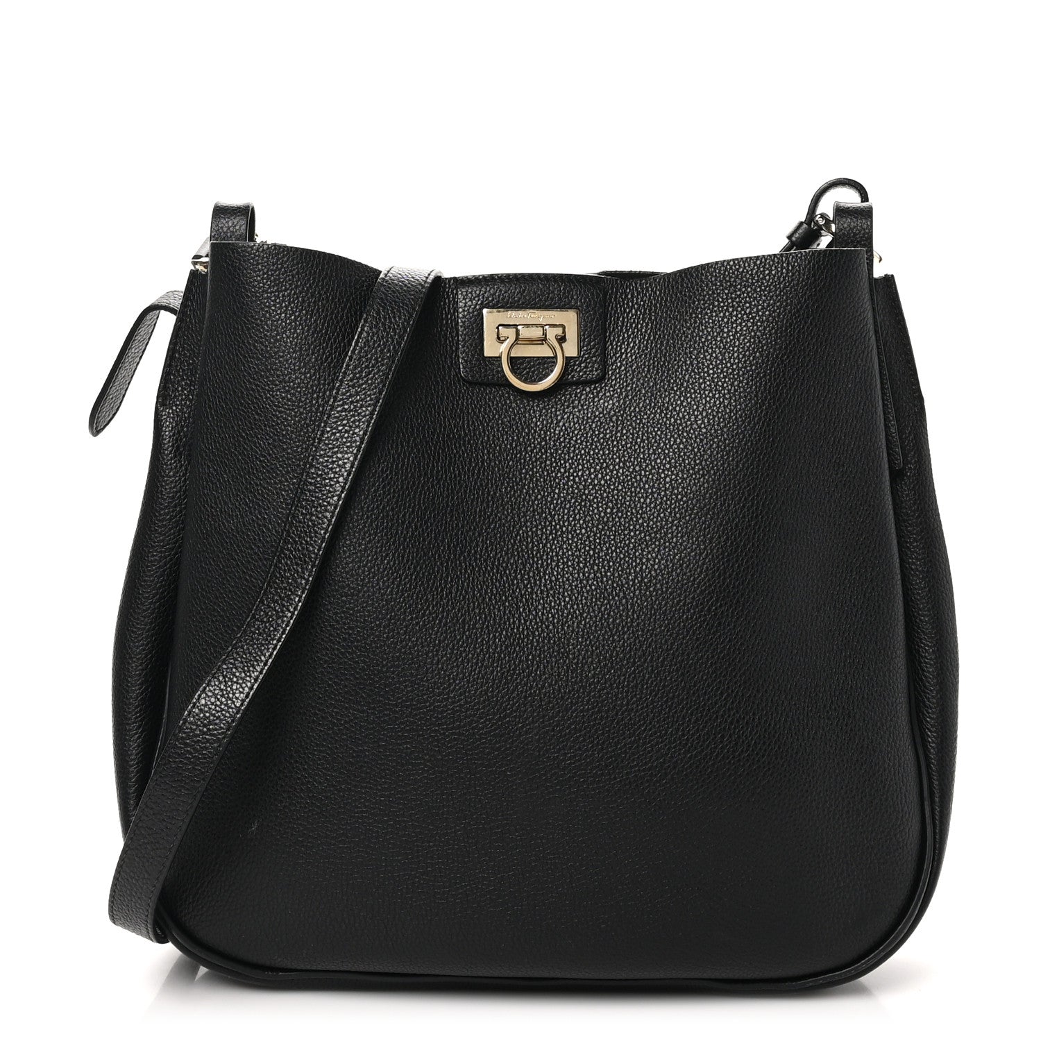 Calfskin Reverse Hobo Black