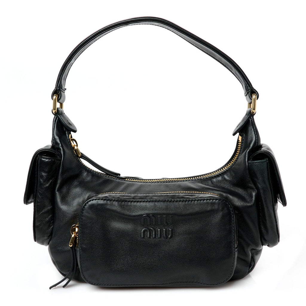 Nappa Multi Pocket Hobo Black