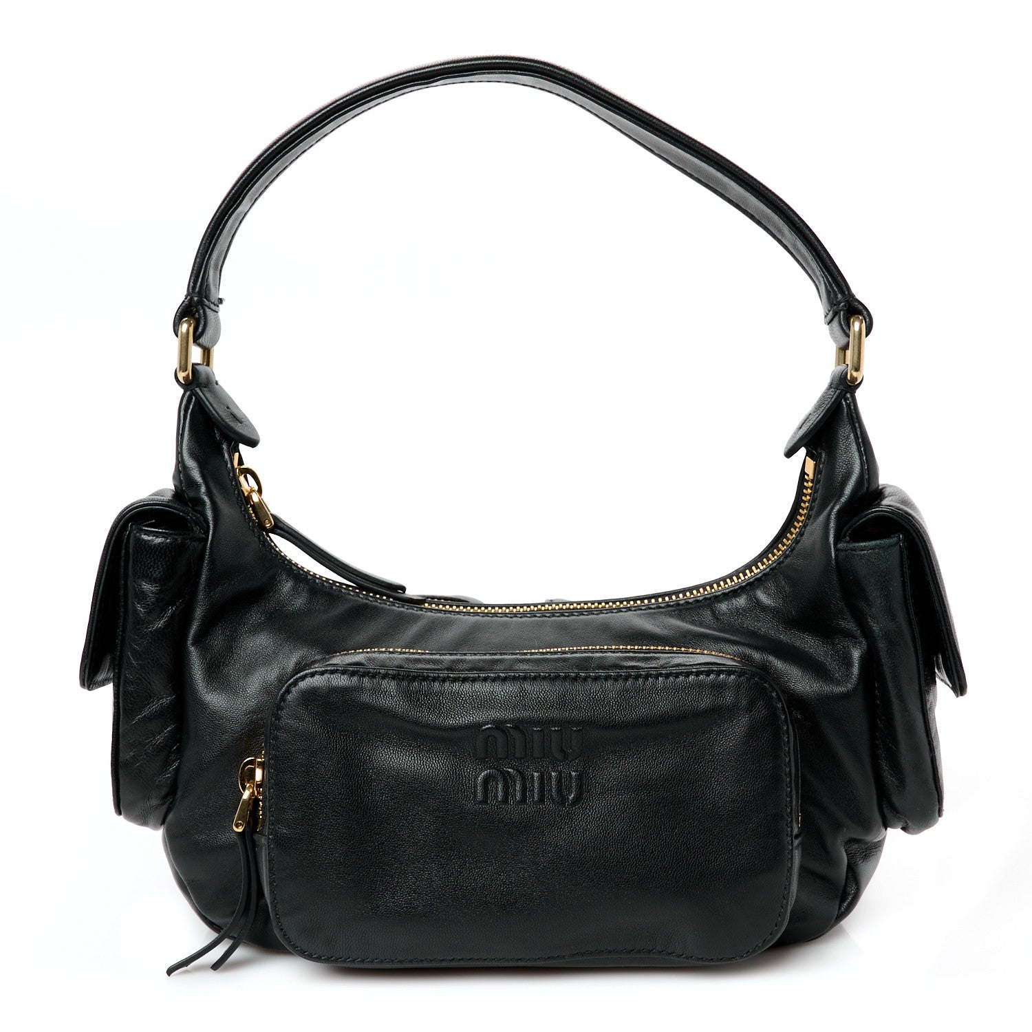 Nappa Multi Pocket Hobo Black