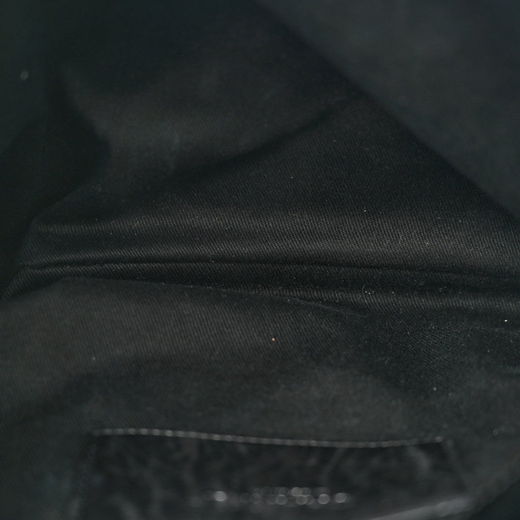 Patent Quilted Large Just Mademoiselle Bowling Bag Black