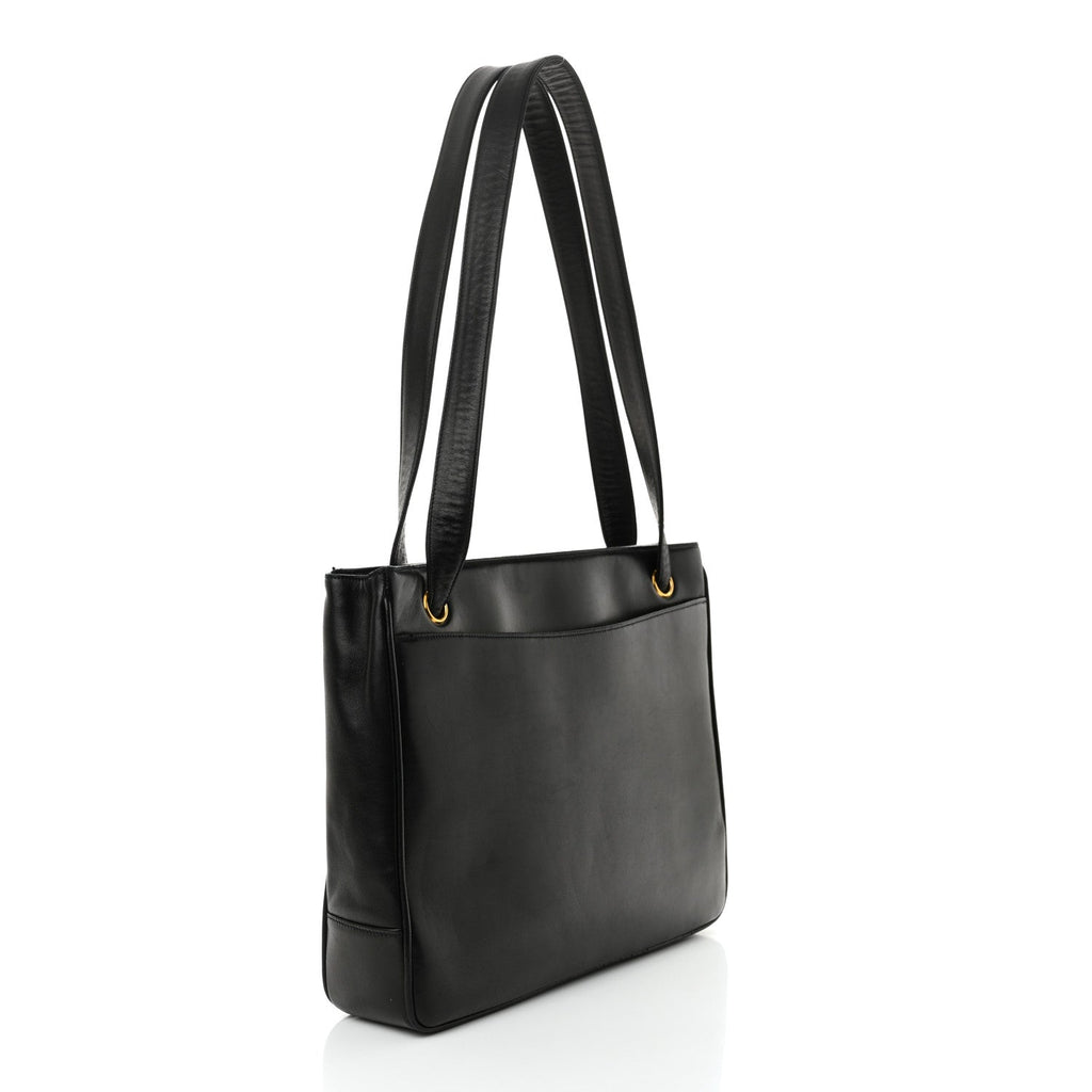 Lambskin Studded CC Tote Black