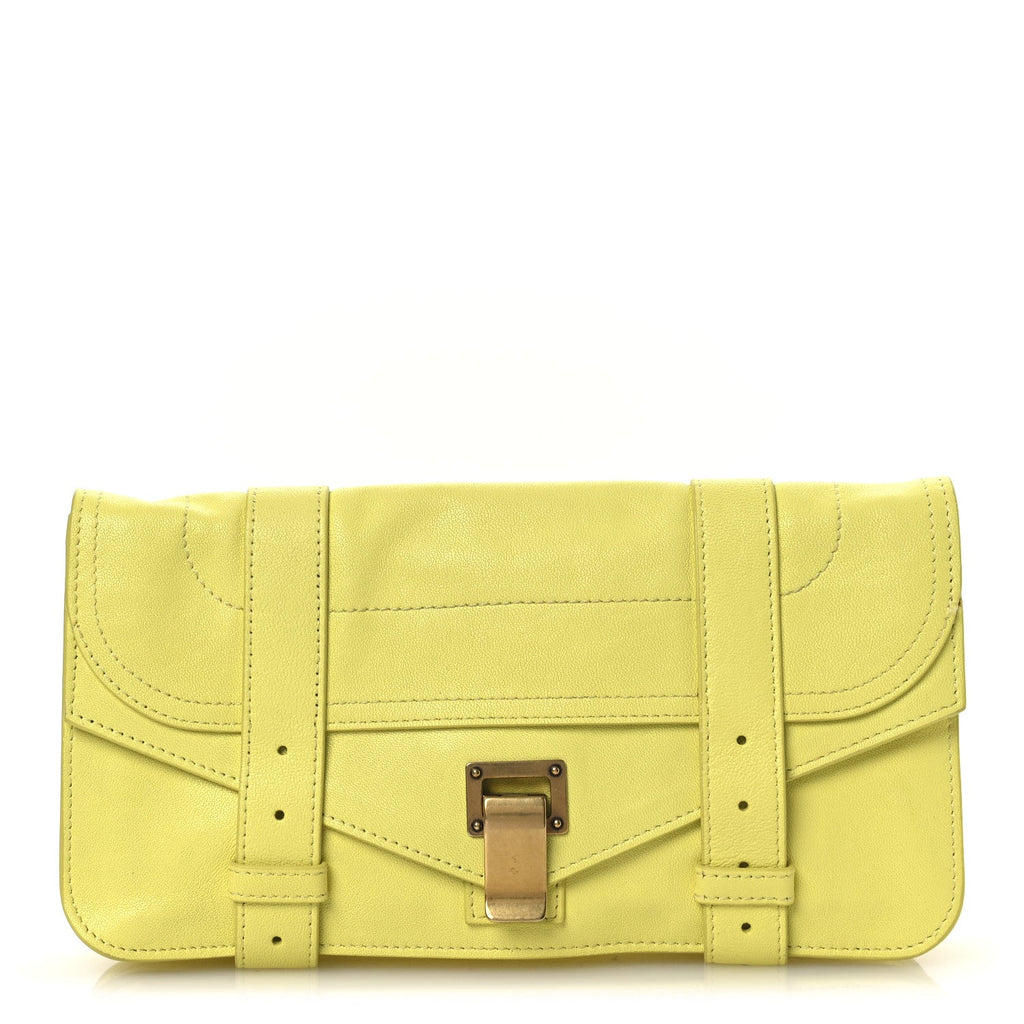 Lambskin PS1 Pochette Clutch Lemon