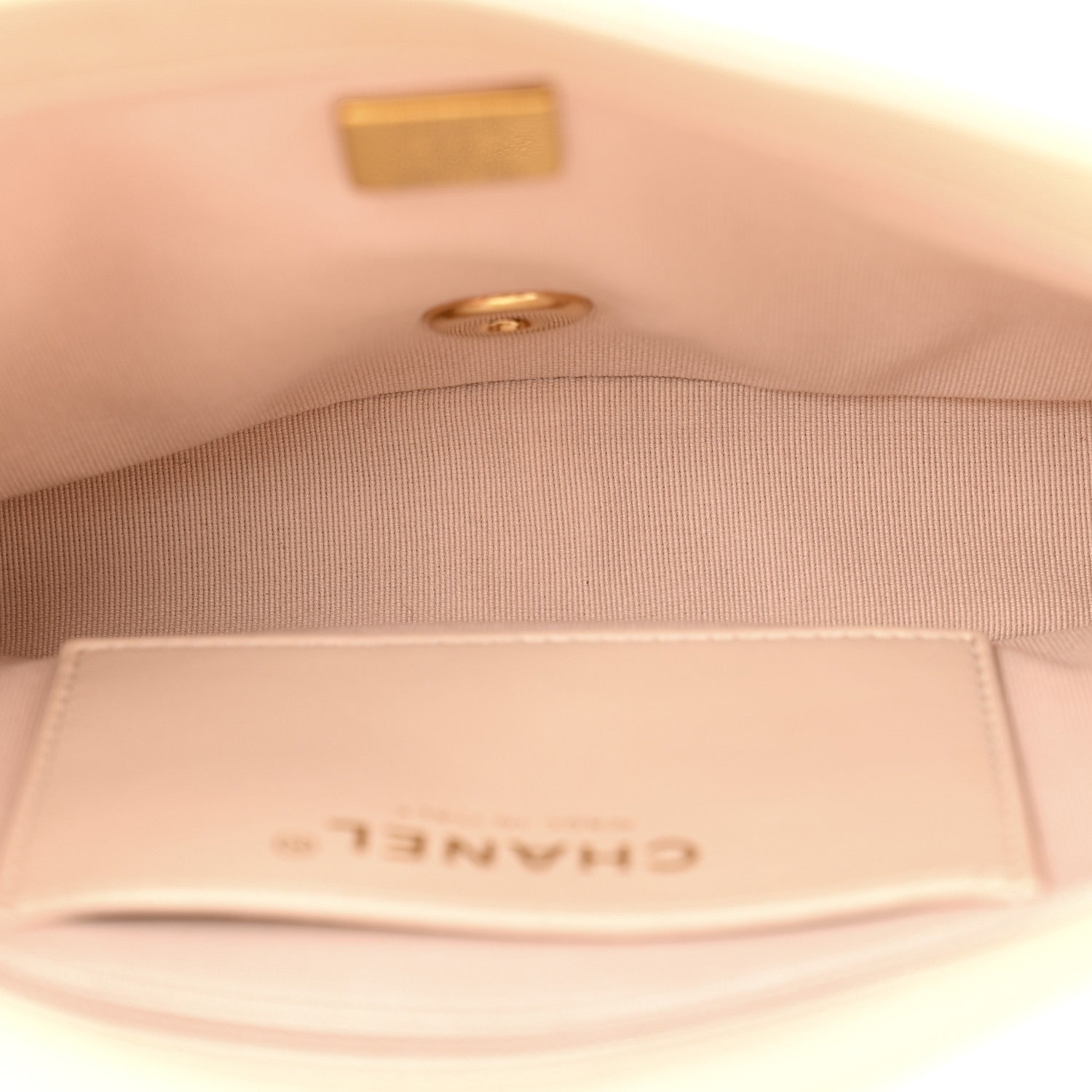 Lambskin Quilted Small CC Funky Town Flap Beige