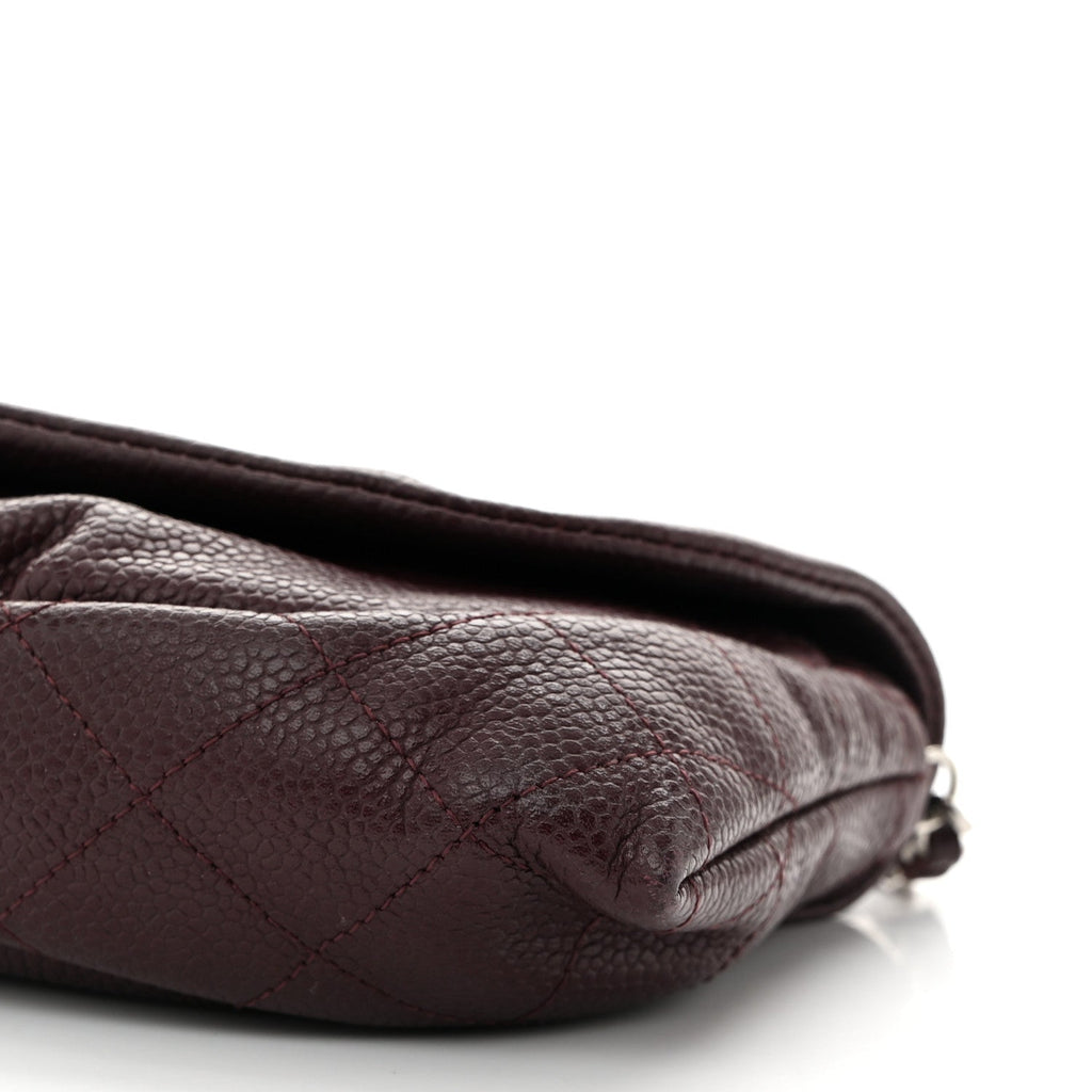 Caviar Half Moon Wallet On Chain WOC Bordeaux
