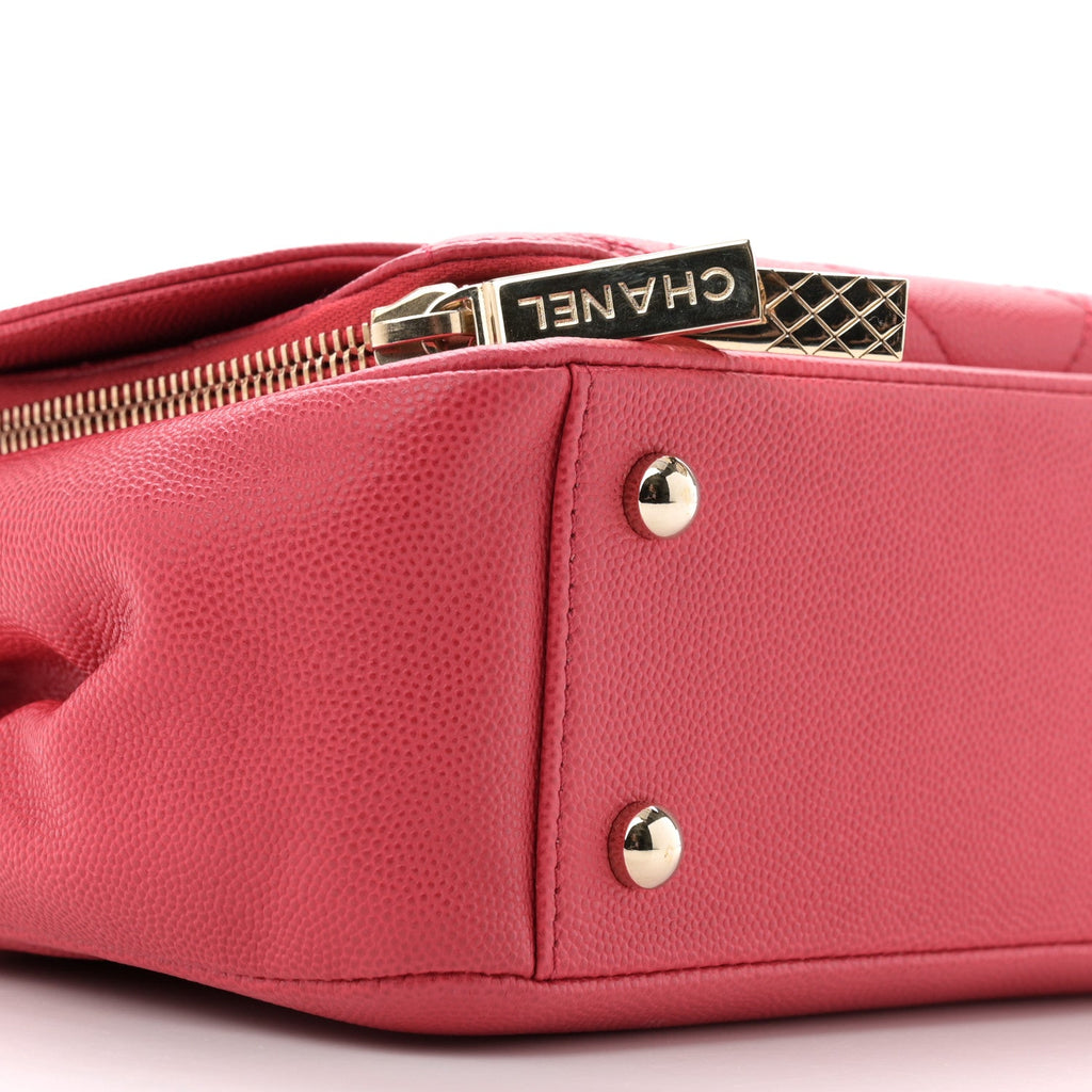 Caviar Quilted Medium Business Affinity Flap Red