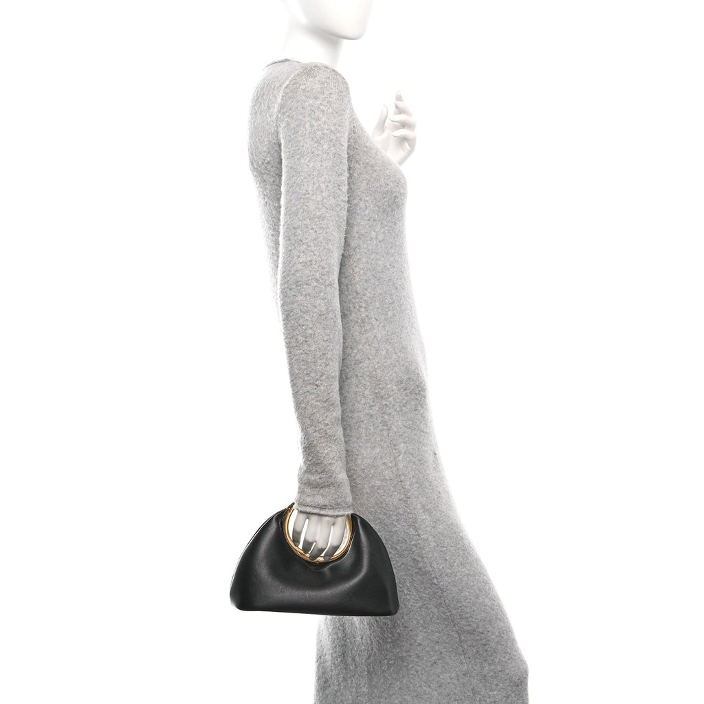 Lambskin Le Petit Calino Ring Top Handle Bag Black