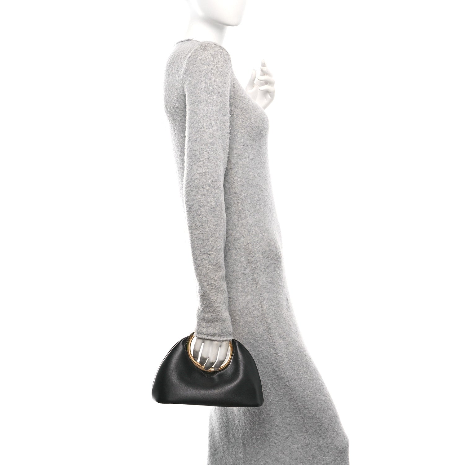Lambskin Le Petit Calino Ring Top Handle Bag Black