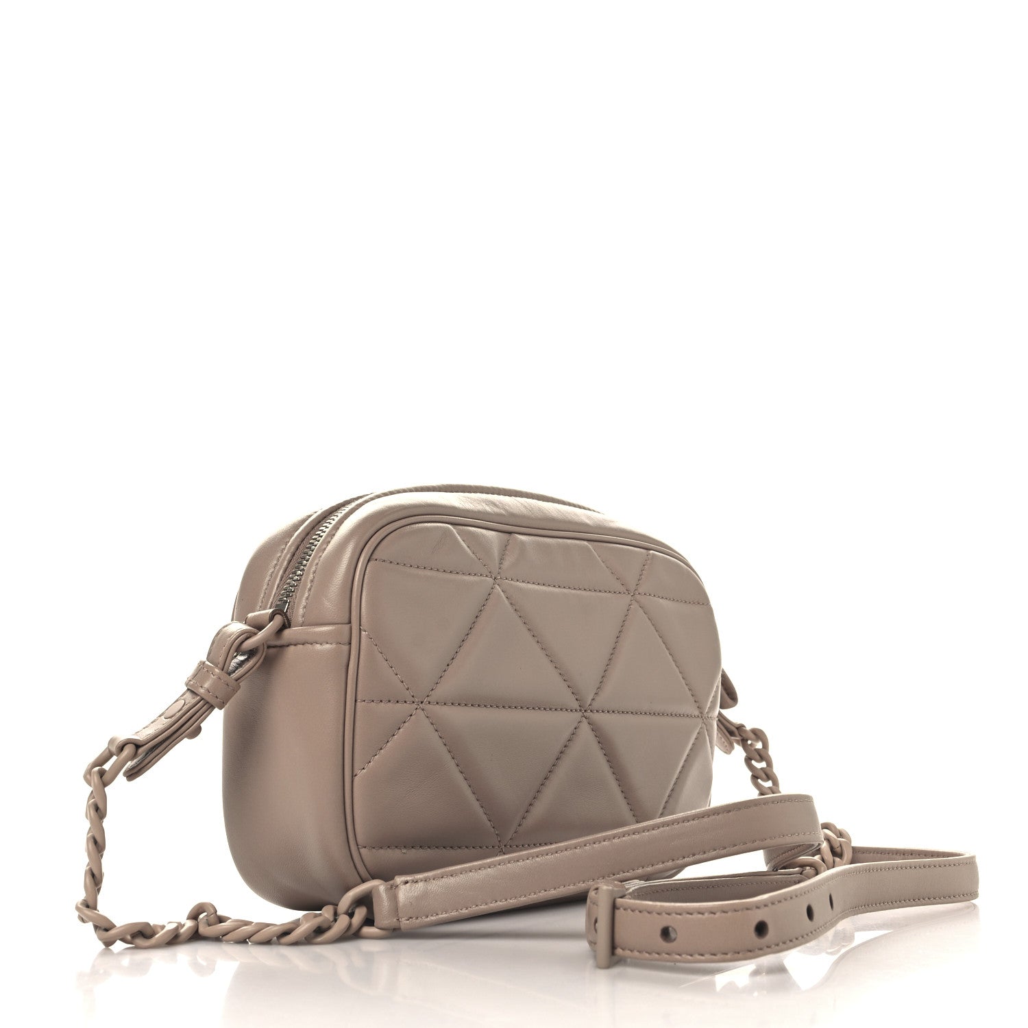 Nappa Triangle Stitched Spectrum Camera Bag Cipria