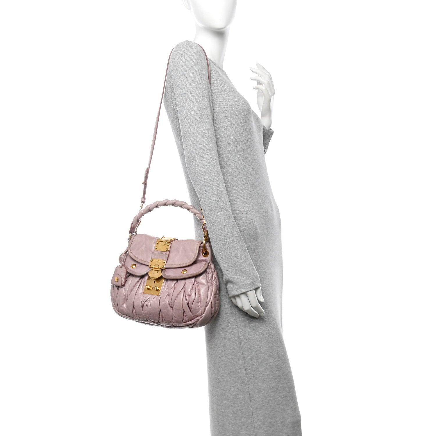 Nappa Matelasse Top Handle Tote Mughetto