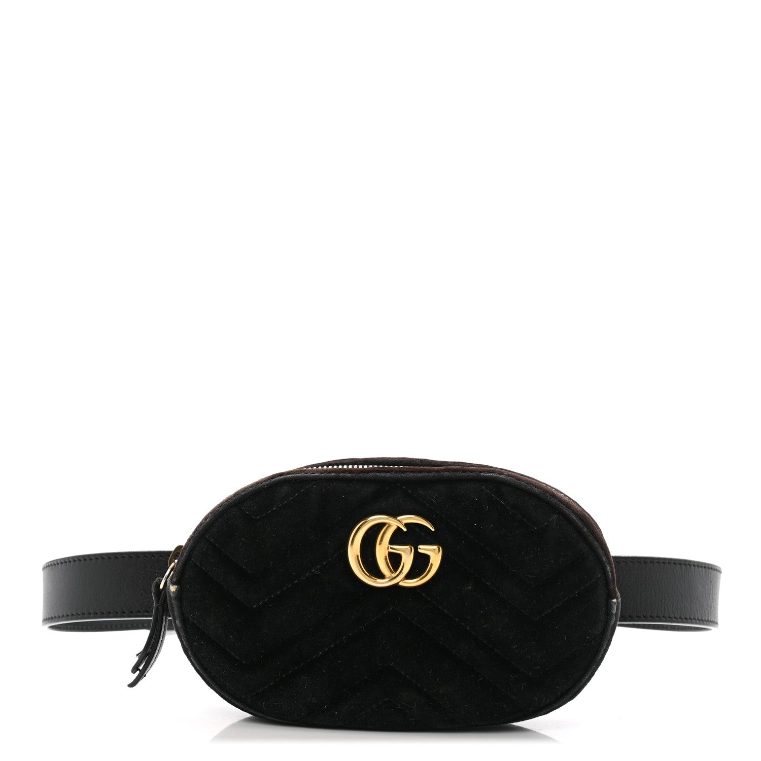 Velvet Matelasse GG Marmont Belt Bag 85 34 Black