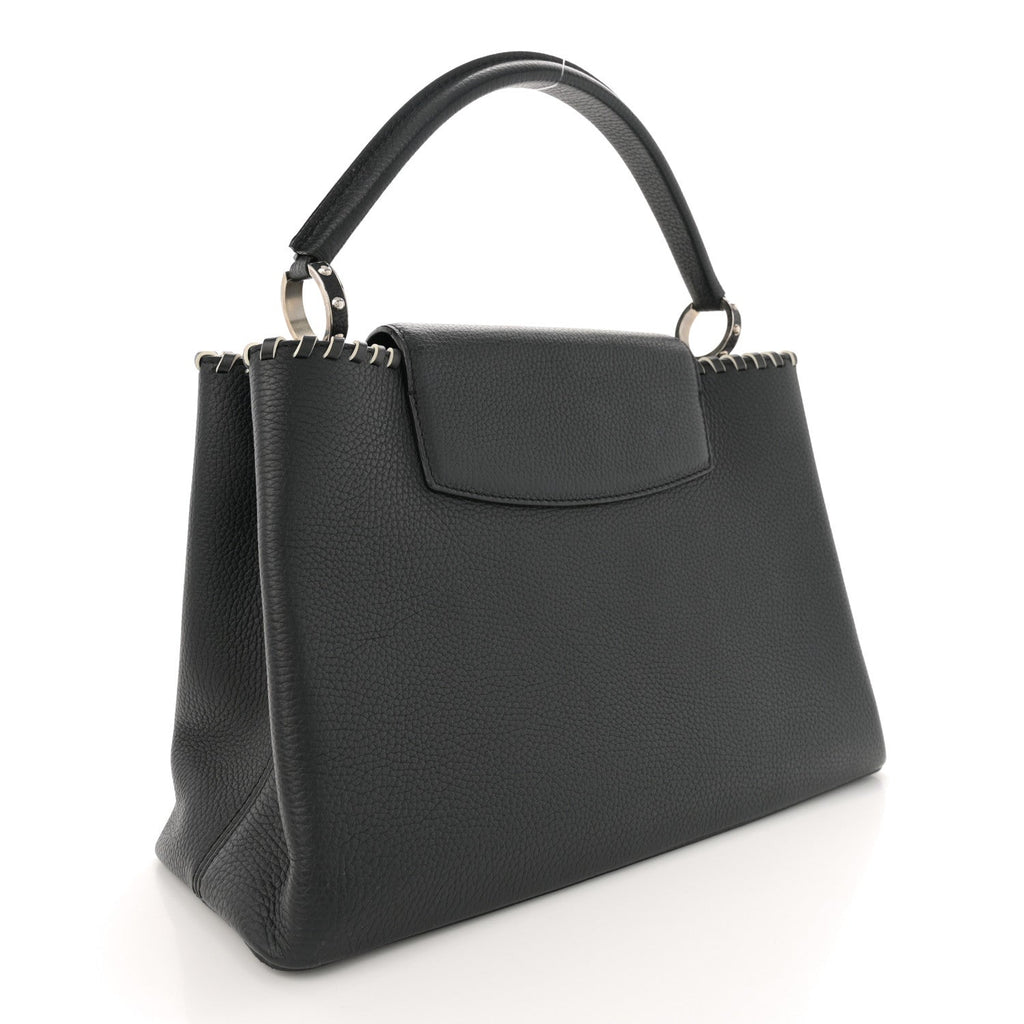 Taurillon Braided Capucines MM Black