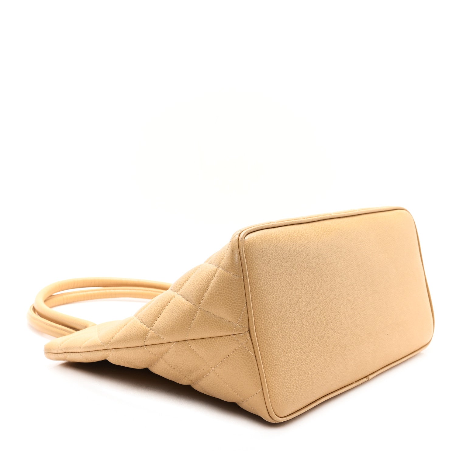 Caviar Quilted Medallion Tote Beige