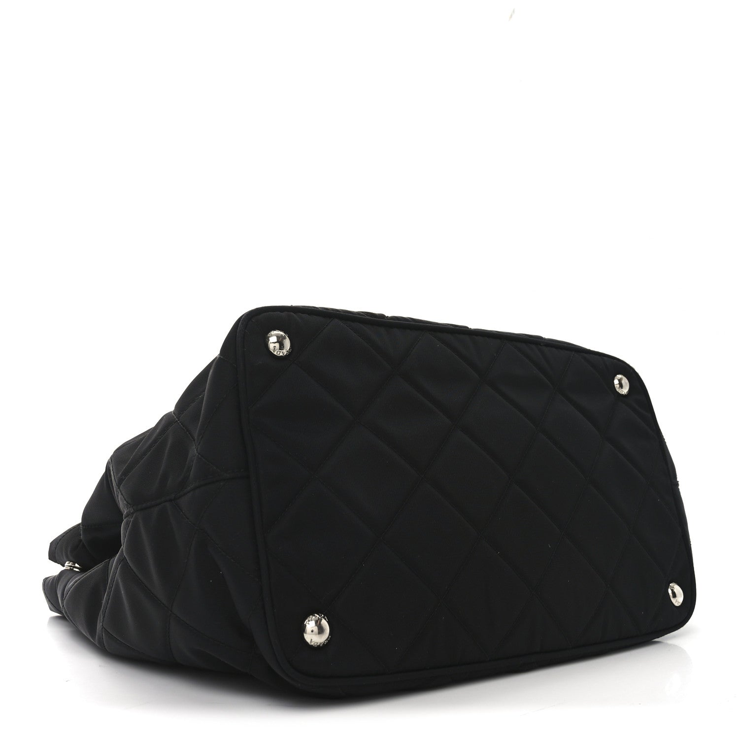 Nylon Tessuto Impuntu Quilted Tote Black