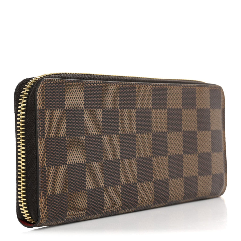 Damier Ebene Clemence Wallet Cherry