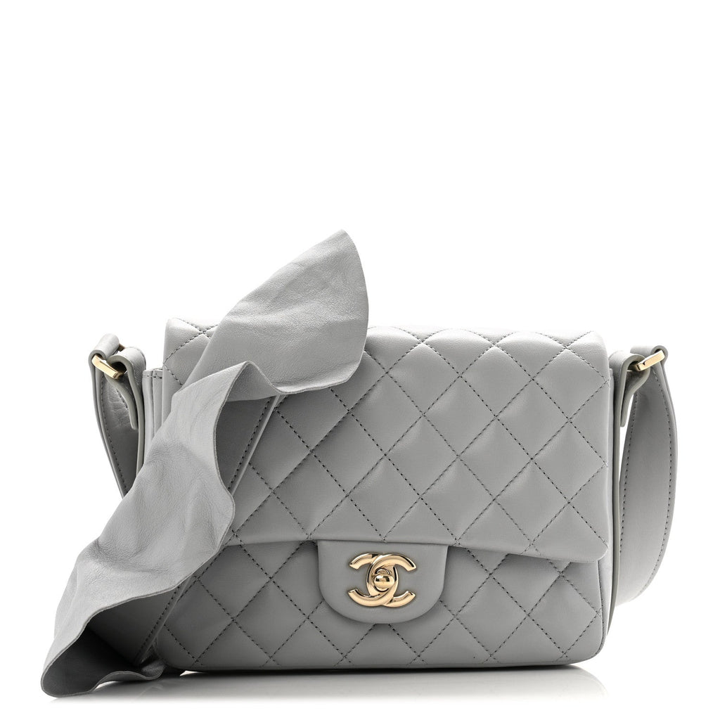 Calfskin Quilted Bolero De Chanel Flap Bag Grey