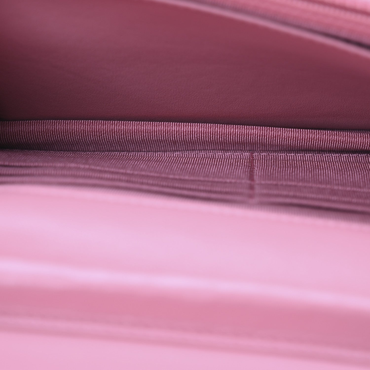 Lambskin Quilted Wallet On Chain WOC Pink