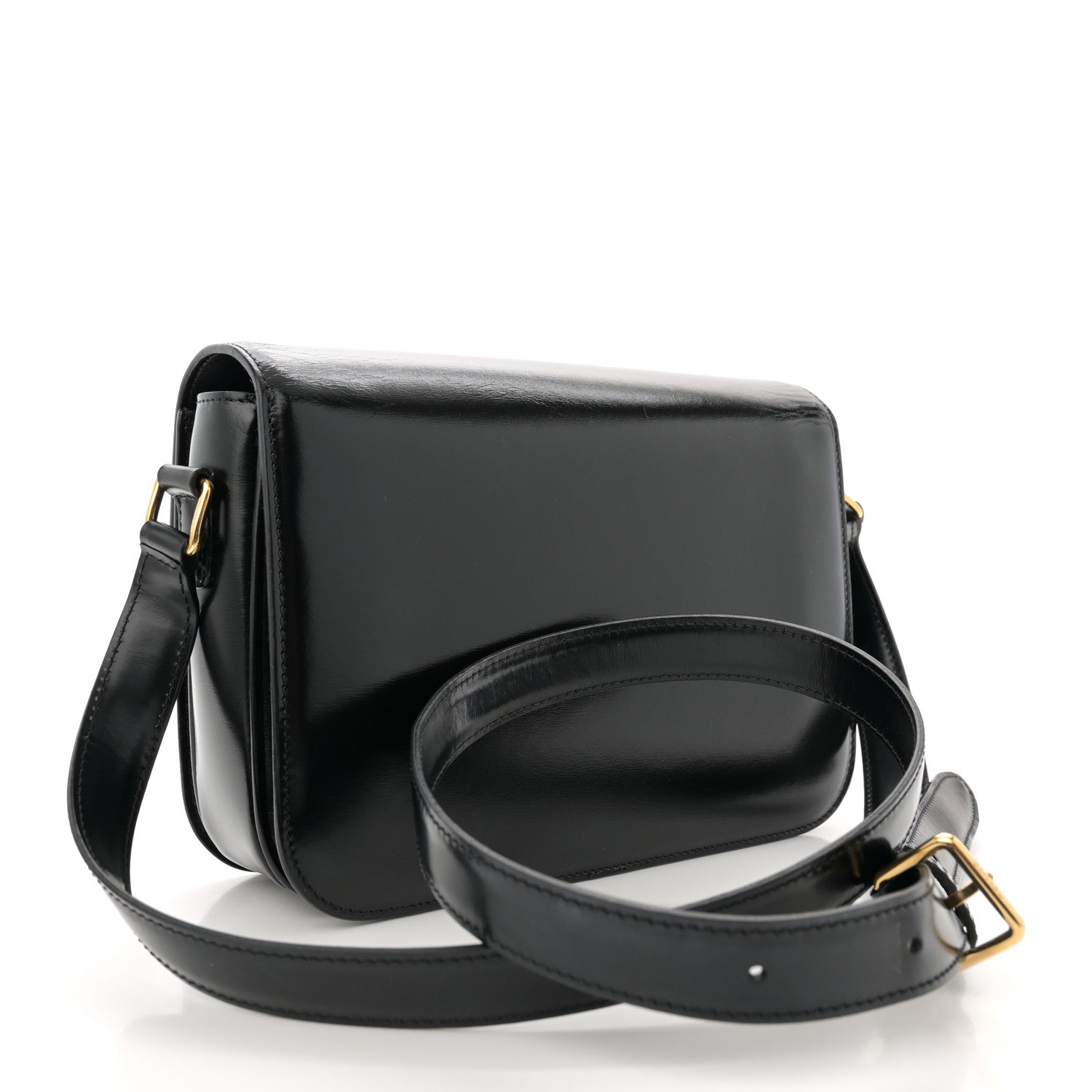 Shiny Calfskin Medium Triomphe Black