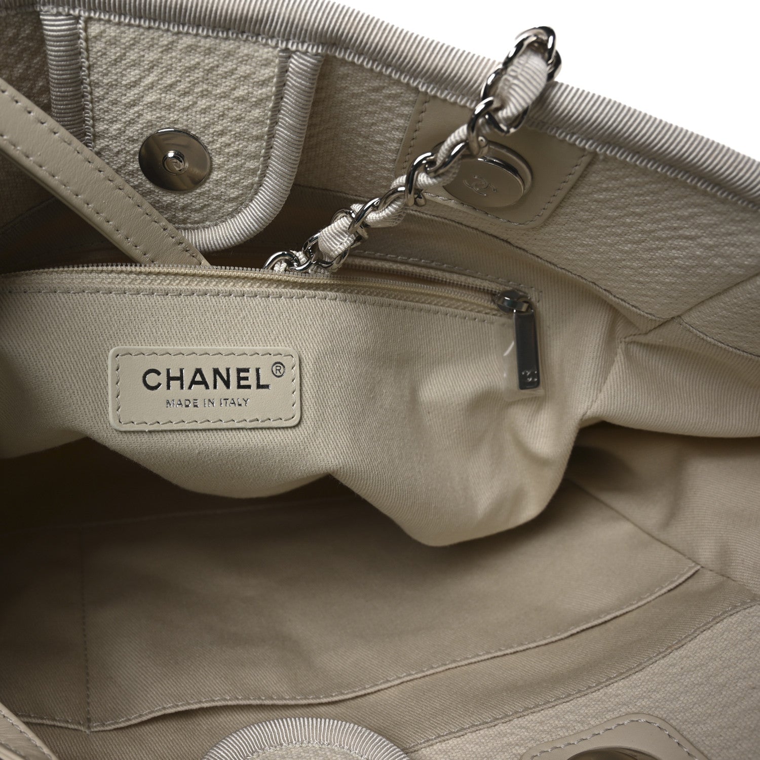 Mixed Fibers Small Deauville Tote White
