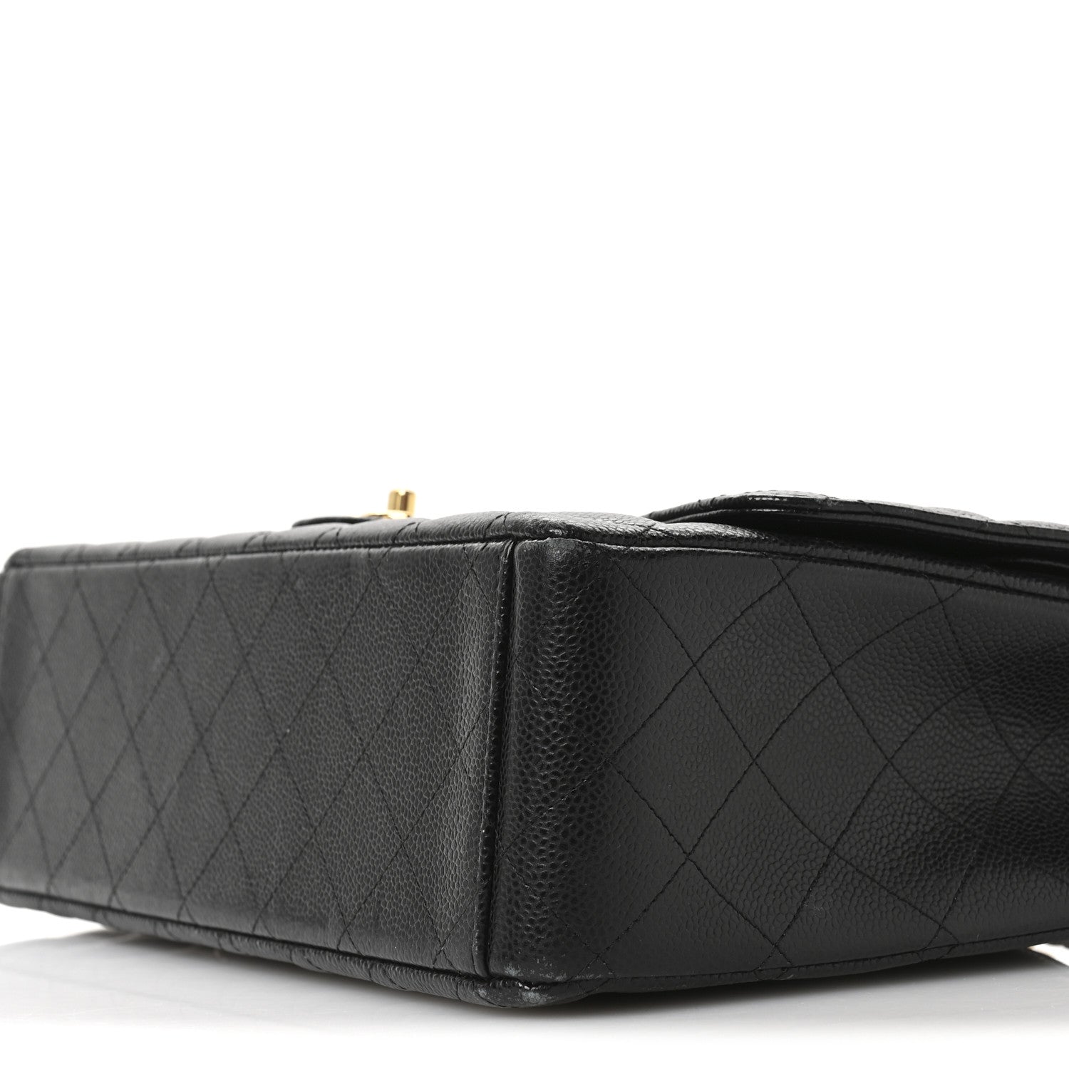 Caviar Quilted Maxi Double Flap Black