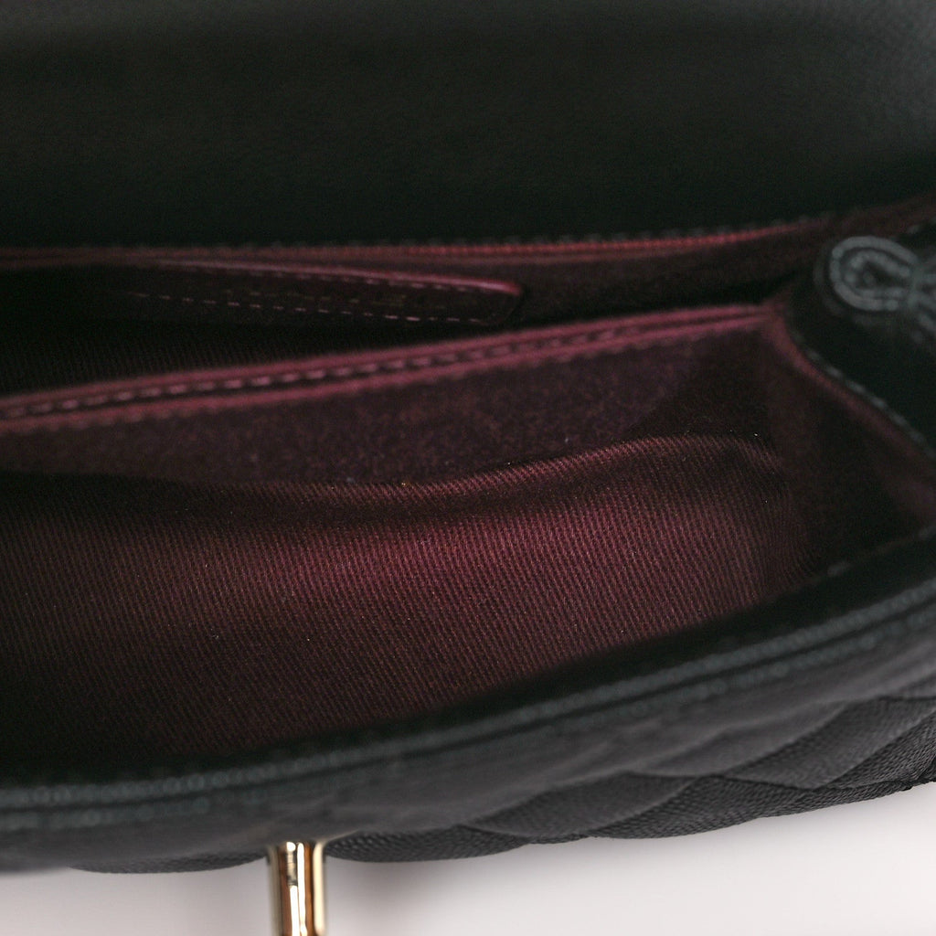 Caviar Quilted Extra Mini Coco Handle Flap Black