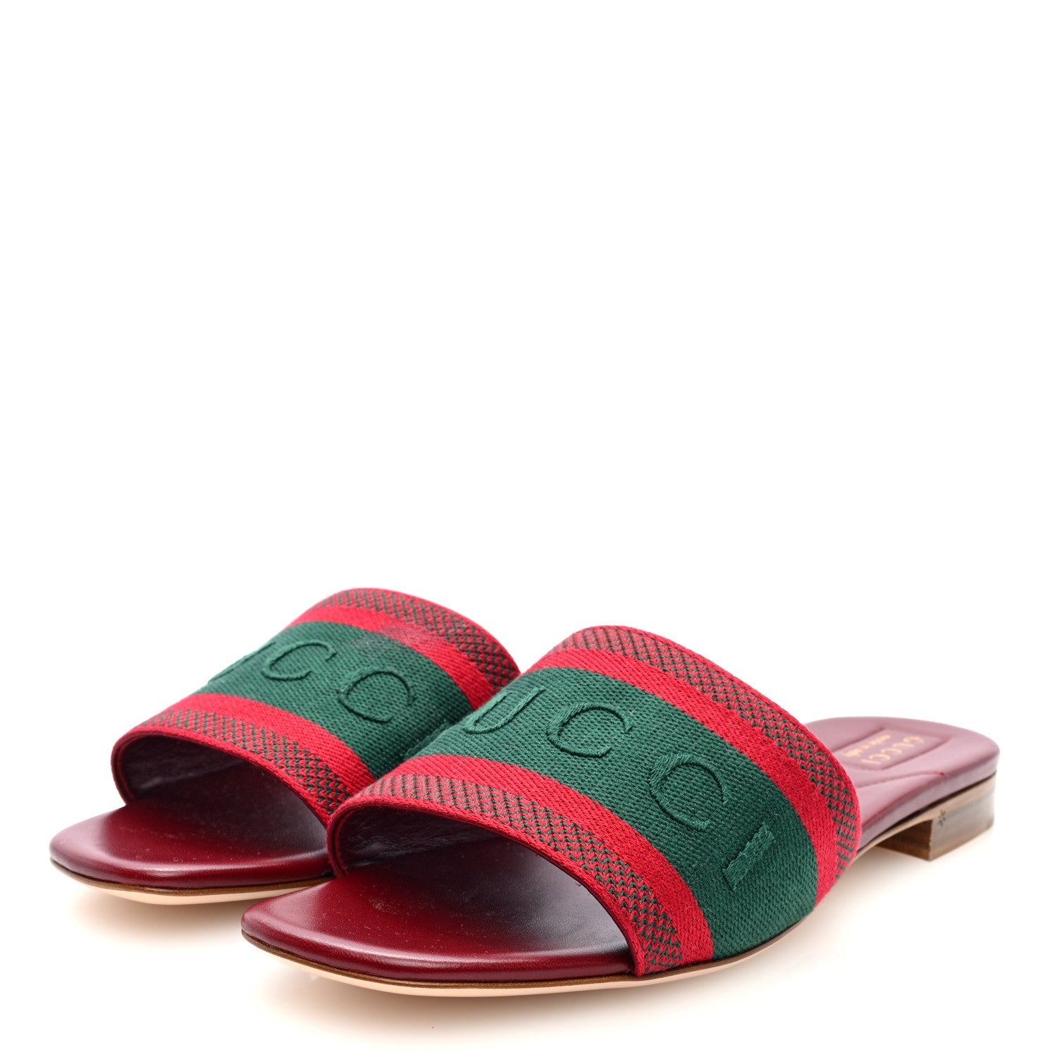 Canvas Web Womens Slide Sandals 40 Red Bordeaux