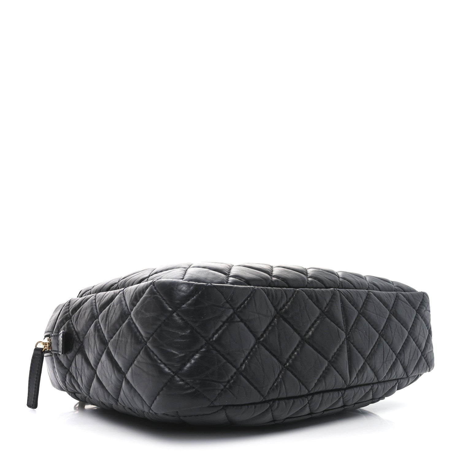 Aged Calfskin Quilted Large Reissue Camera Case Black