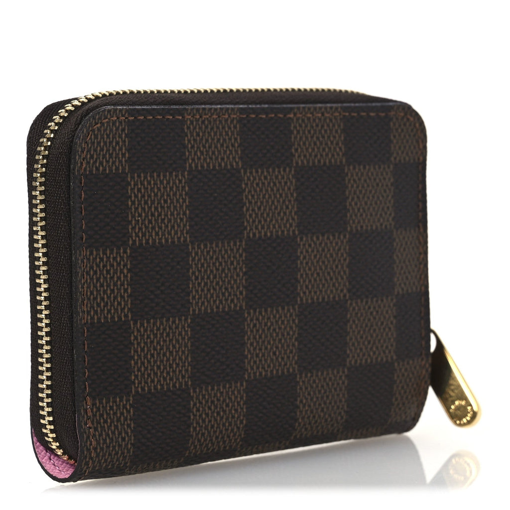 Damier Ebene 2022 Christmas Animation Paris Zippy Coin Purse Pink