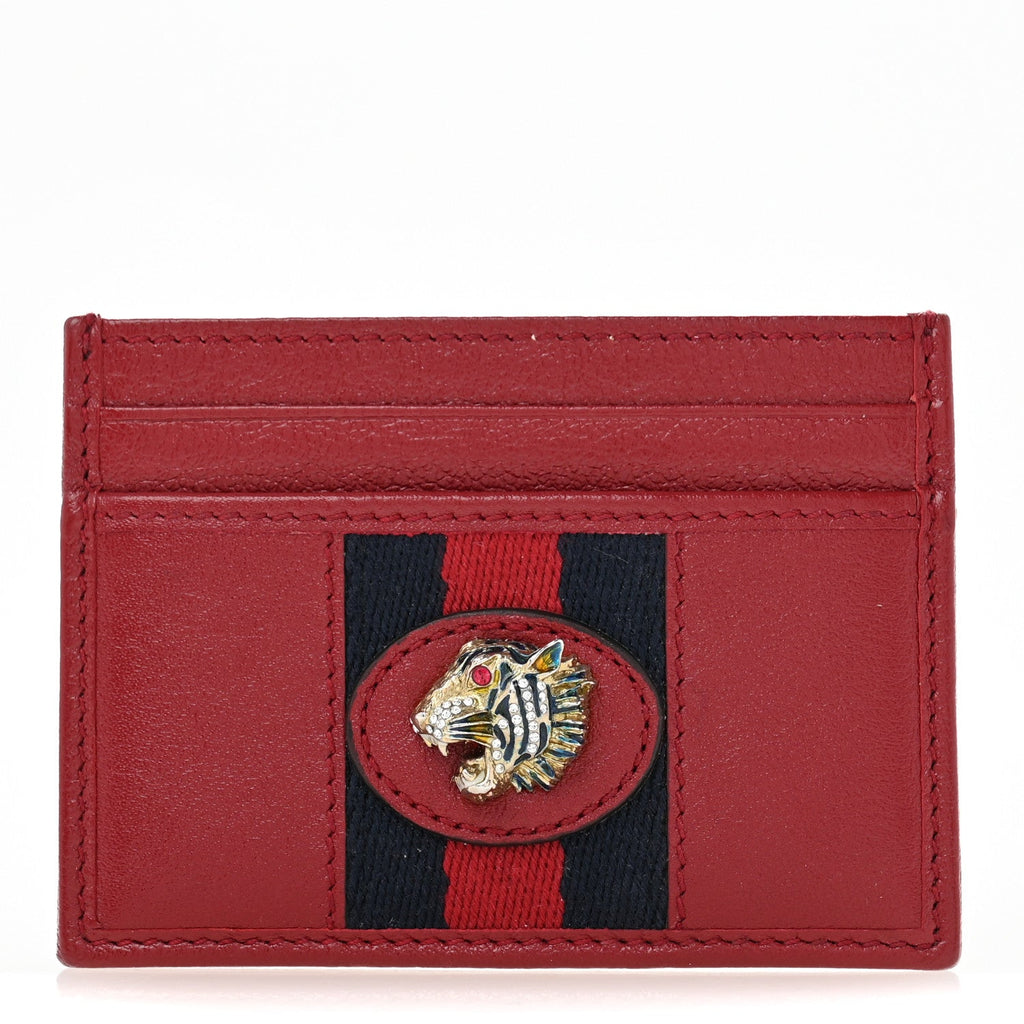 Calfskin Web Rajah  Holder Red