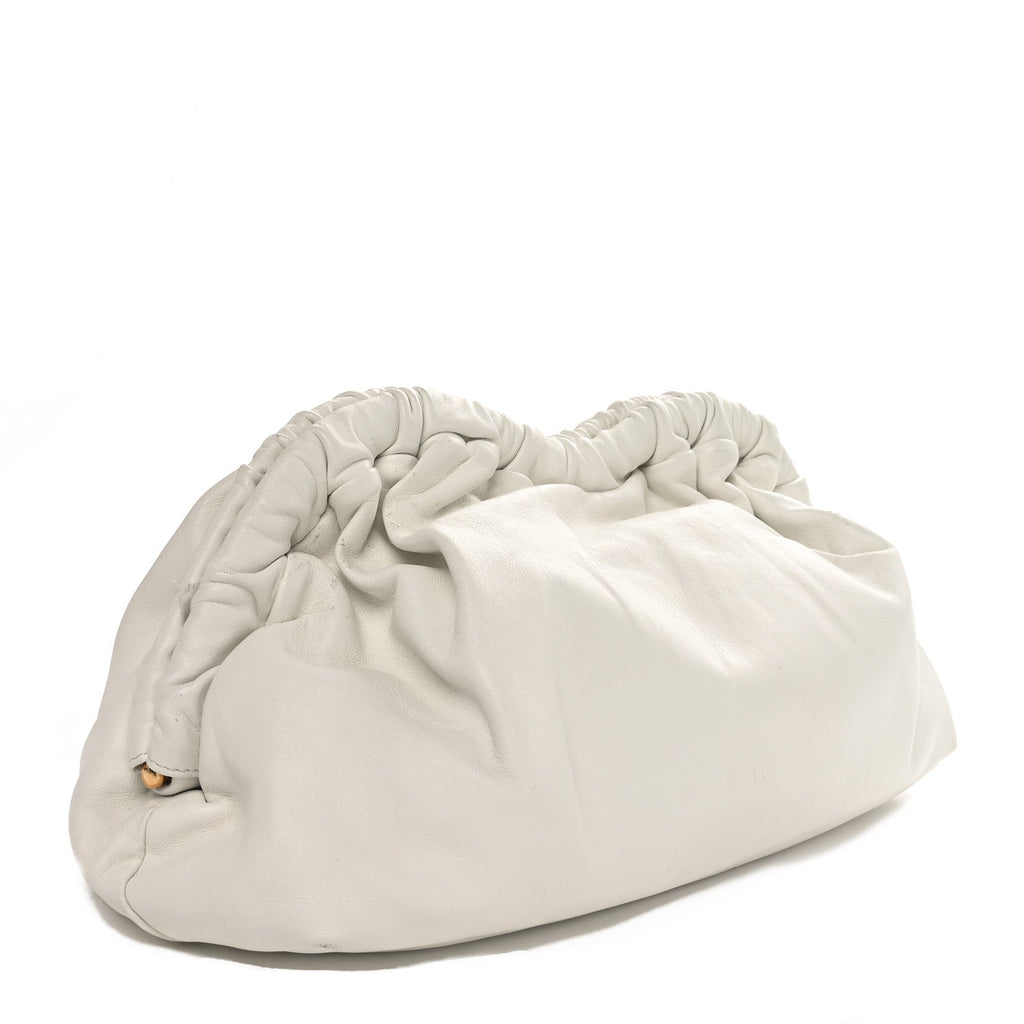 Lambskin Cloud Clutch White
