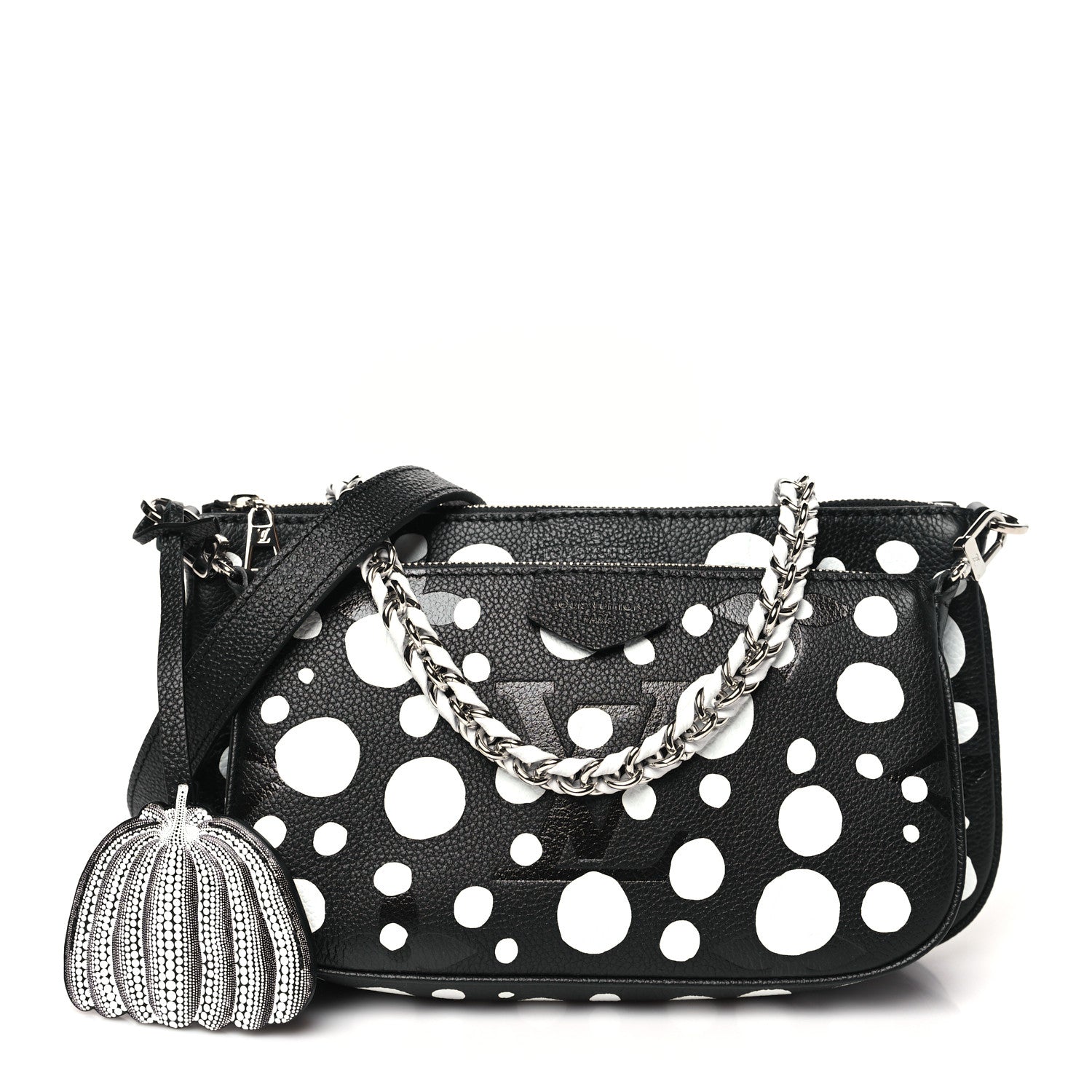 LV X YK Empreinte Multi Pochette Accessories Black White