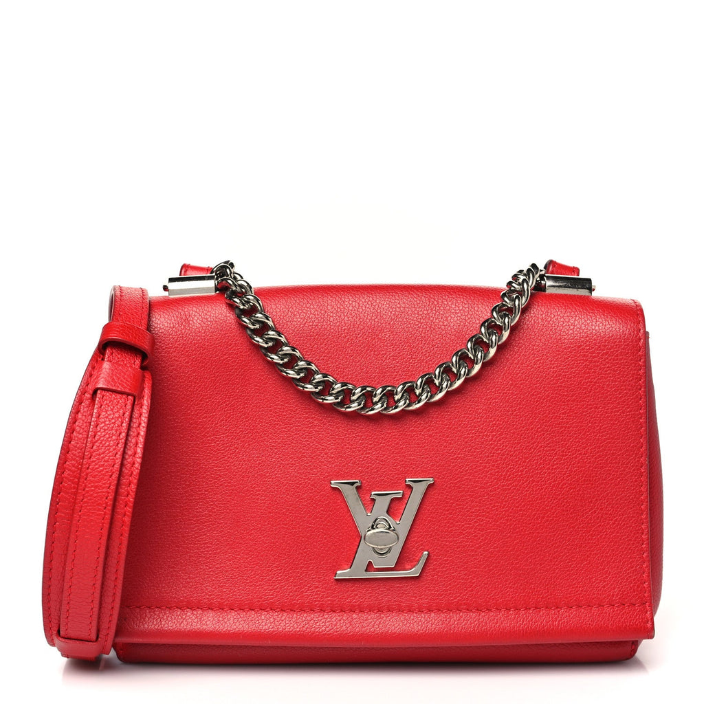 Calfskin Lockme II Chain Bag BB Rubis