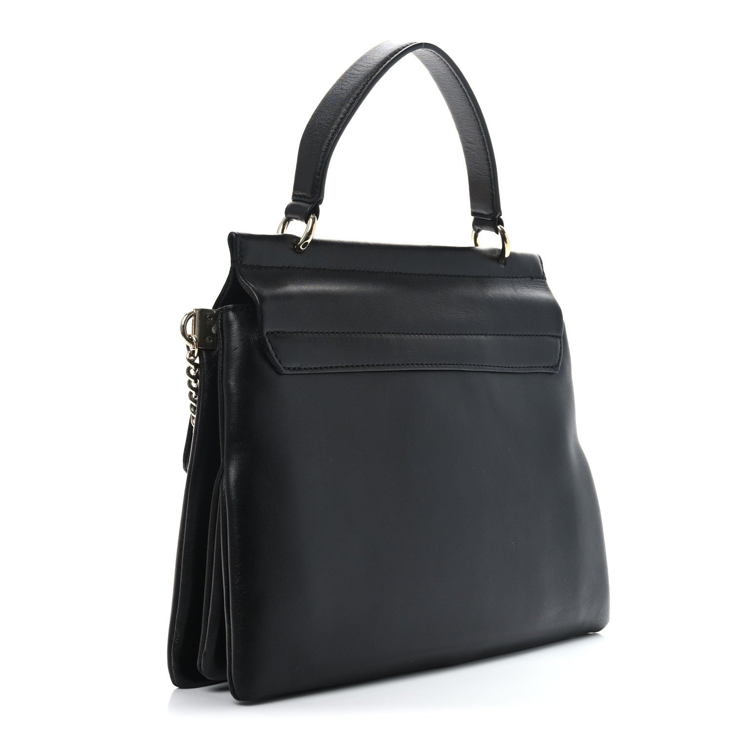 Calfskin Medium Shoulder Bag Black