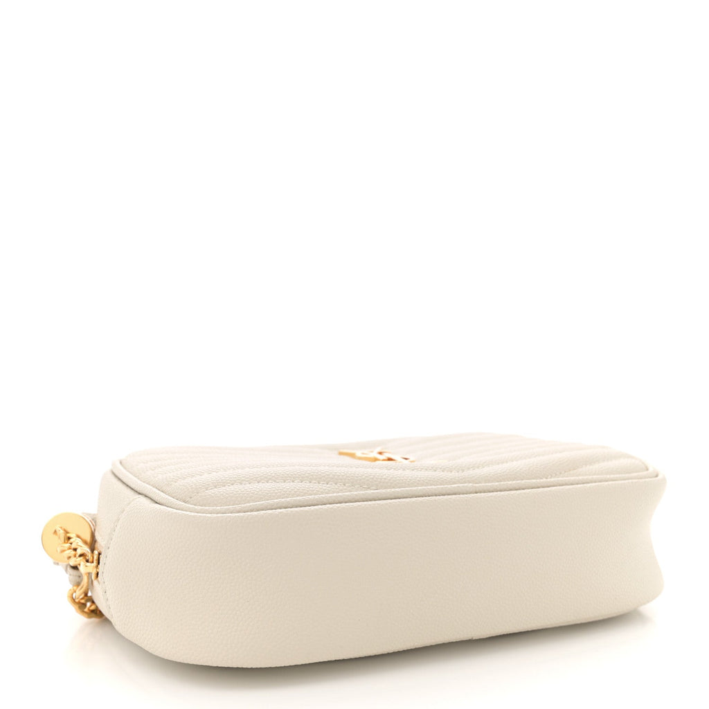 Grain De Poudre Matelasse Monogram Mini Lou Camera Bag Crema Soft