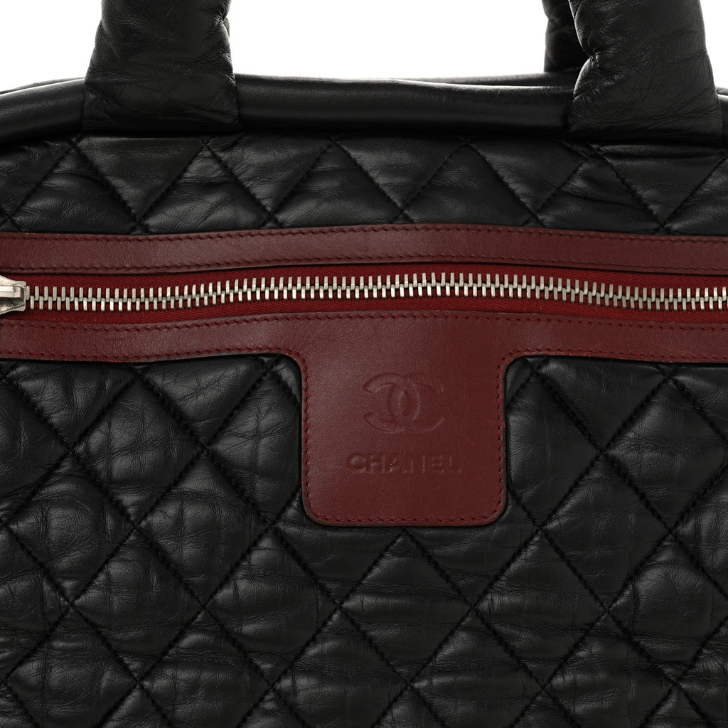 Lambskin Coco Cocoon Bowler Black