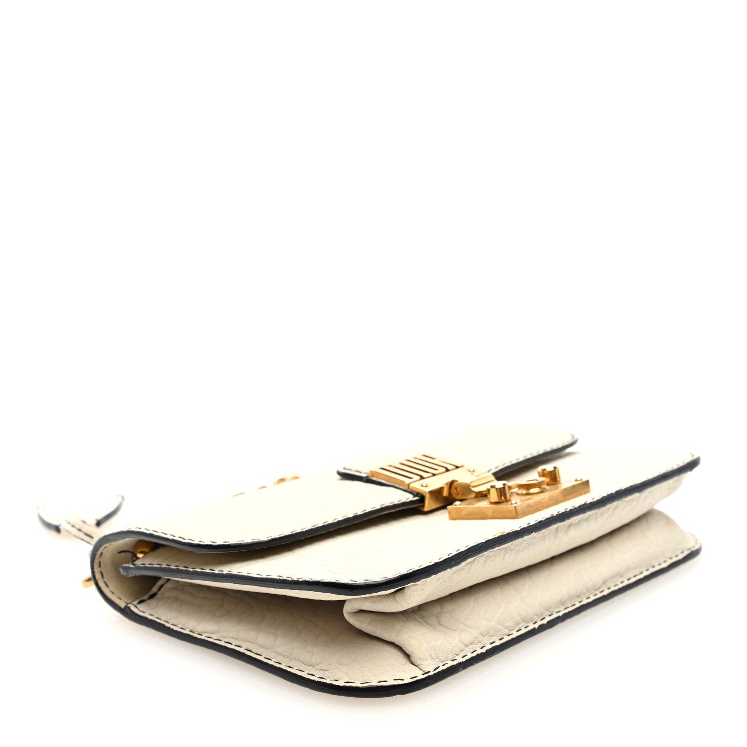 Canyon Grained Lambskin Small Dioraddict Flap Bag Ivory