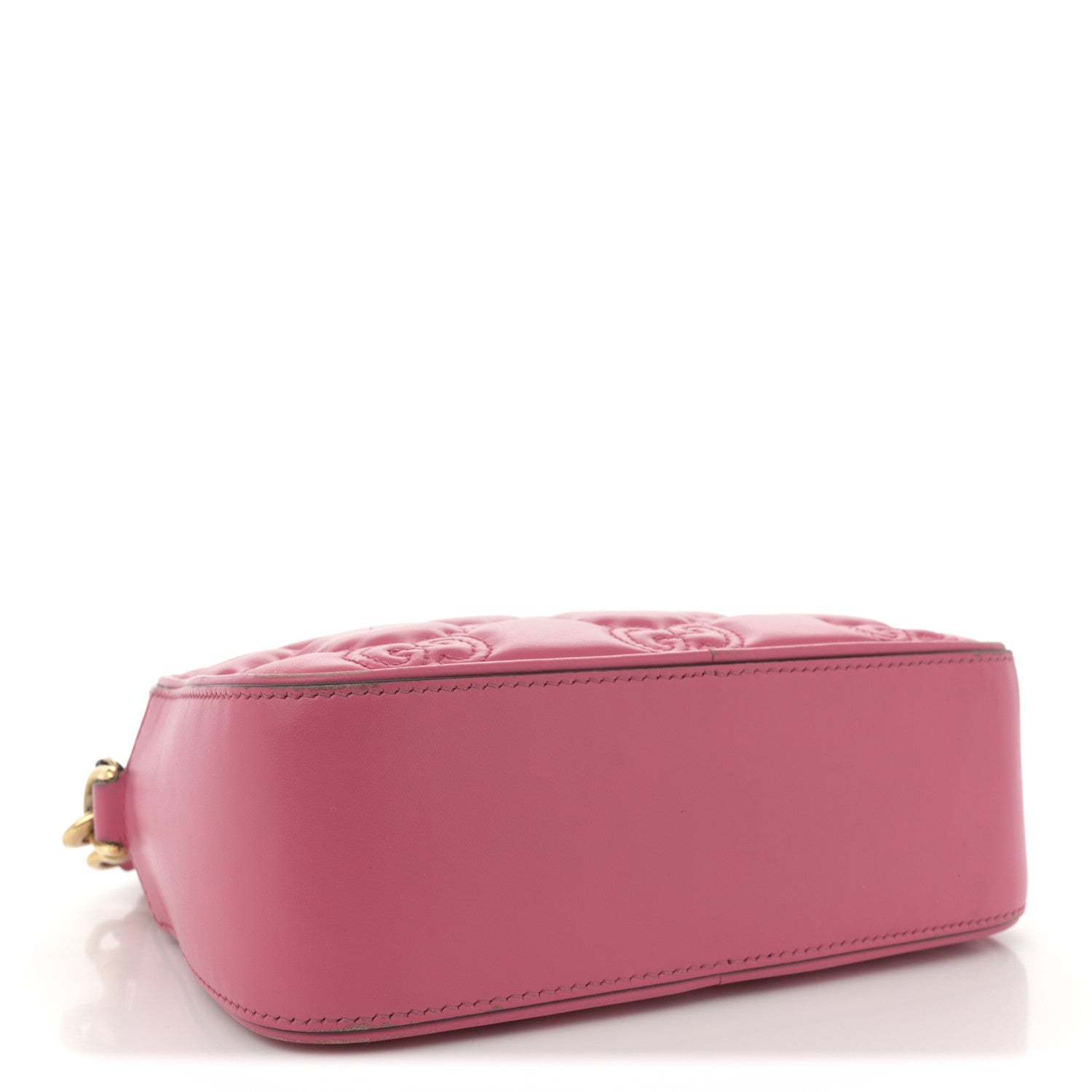 Calfskin GG Matelasse Small Shoulder Bag Rhodamine Pink Natural
